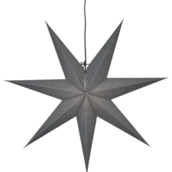 Adventstjerne i papir grå 70cm-Star trading Online