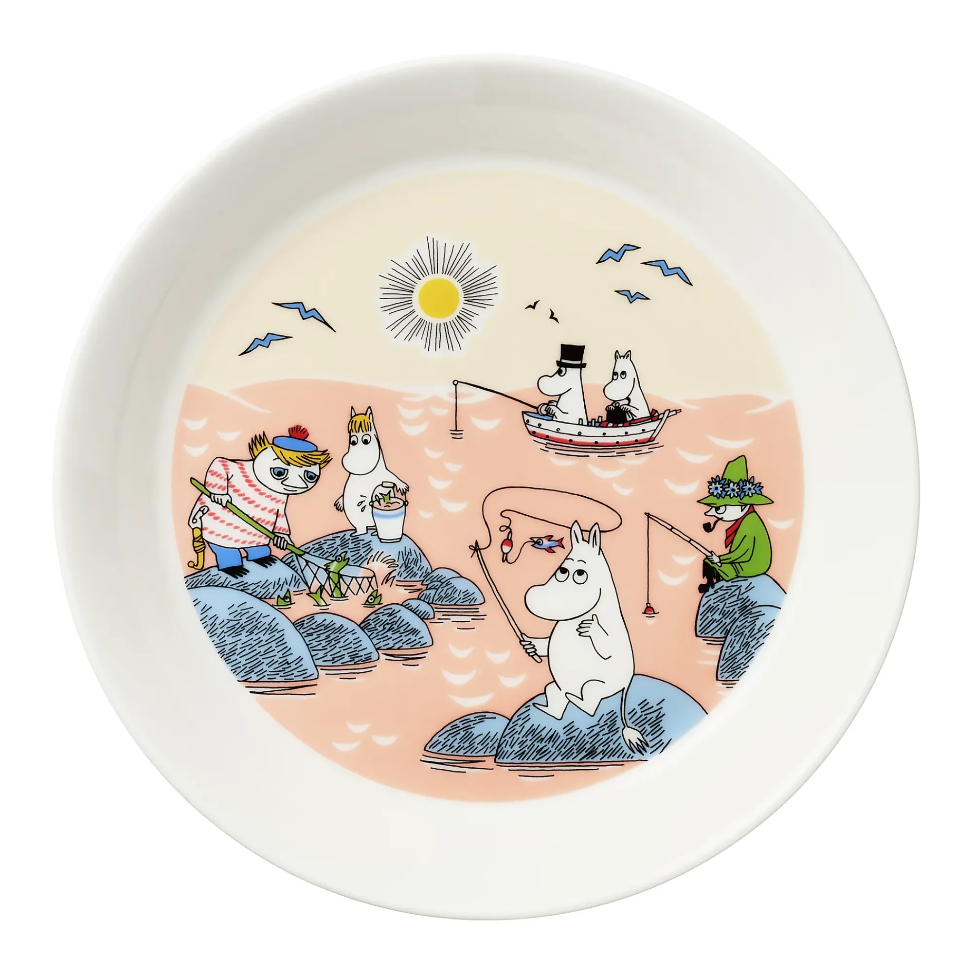 Asjett mummi 19cm fiske-Moomin Arabia