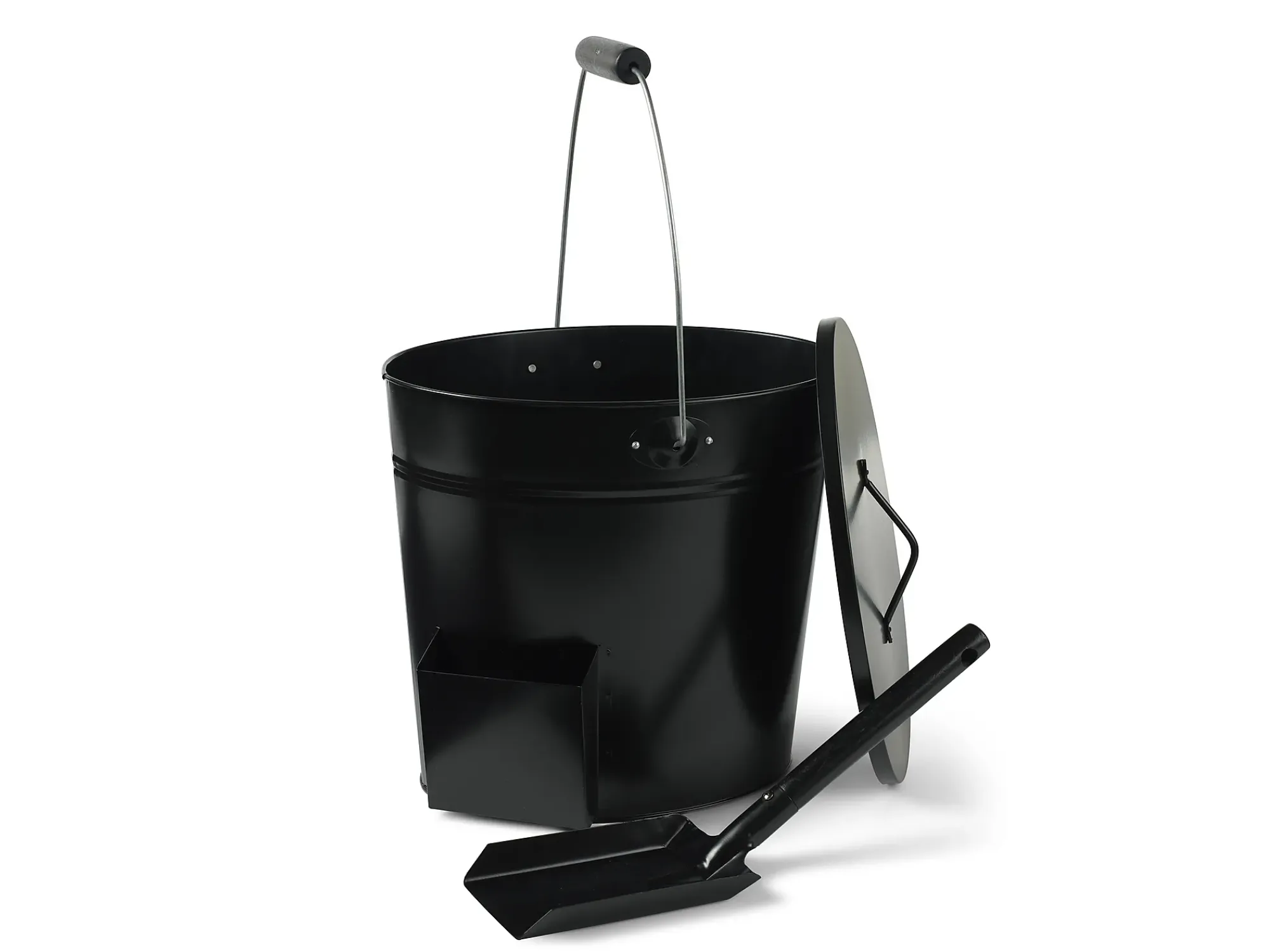 Askebøtte metall med spade 15,6l-Invite