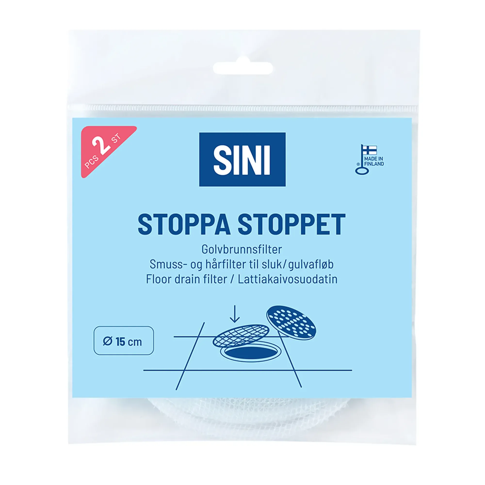 Avløpsfilter Stoppa Stoppet-Sini New