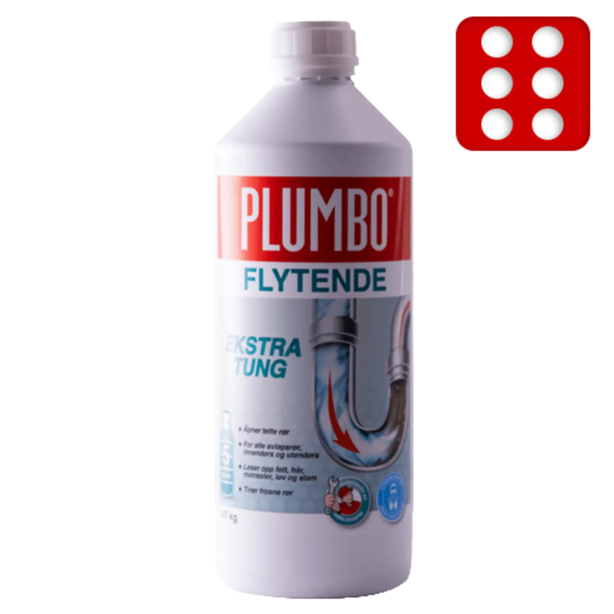 Avløpsåpner flytende Ekstra Tung 1l-Plumbo Clearance
