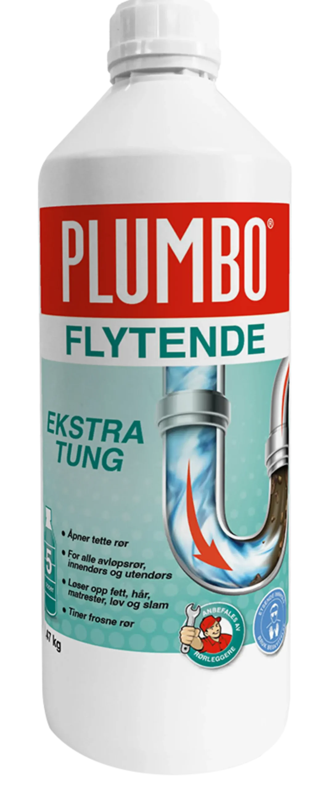 Avløpsåpner flytende Ekstra Tung 1l-Plumbo Clearance