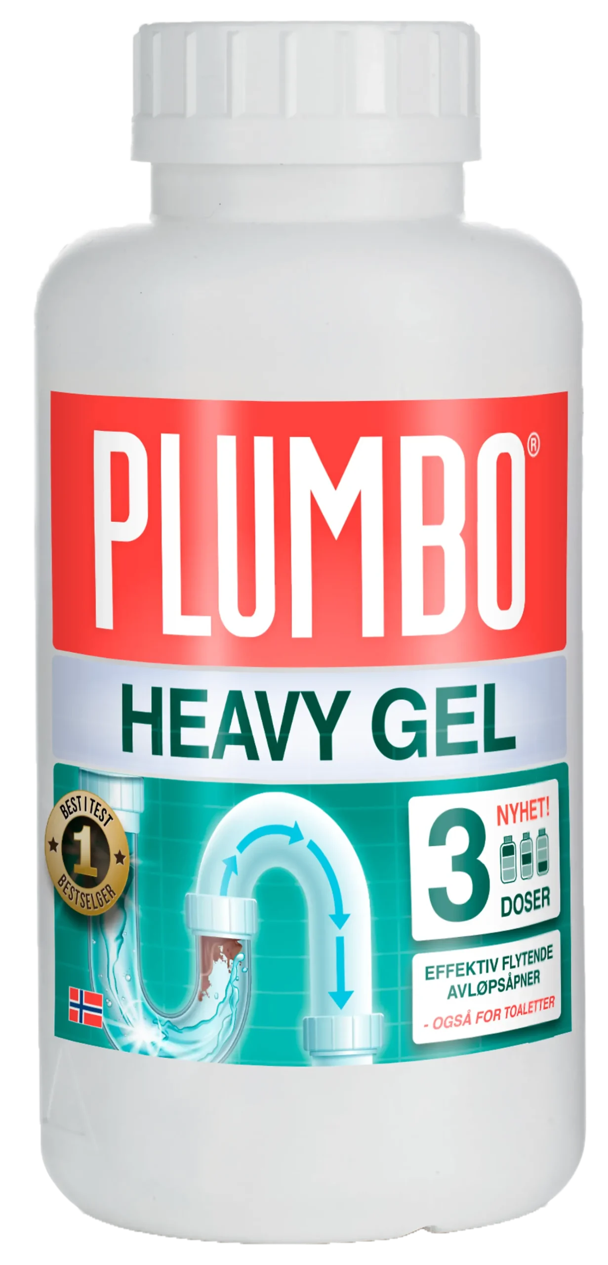 Avløpsåpner Heavy gel 3 doser-Plumbo Best