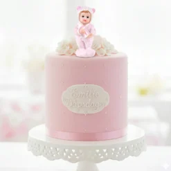 Baby med flaske 7,5cm blå-Cacas Best