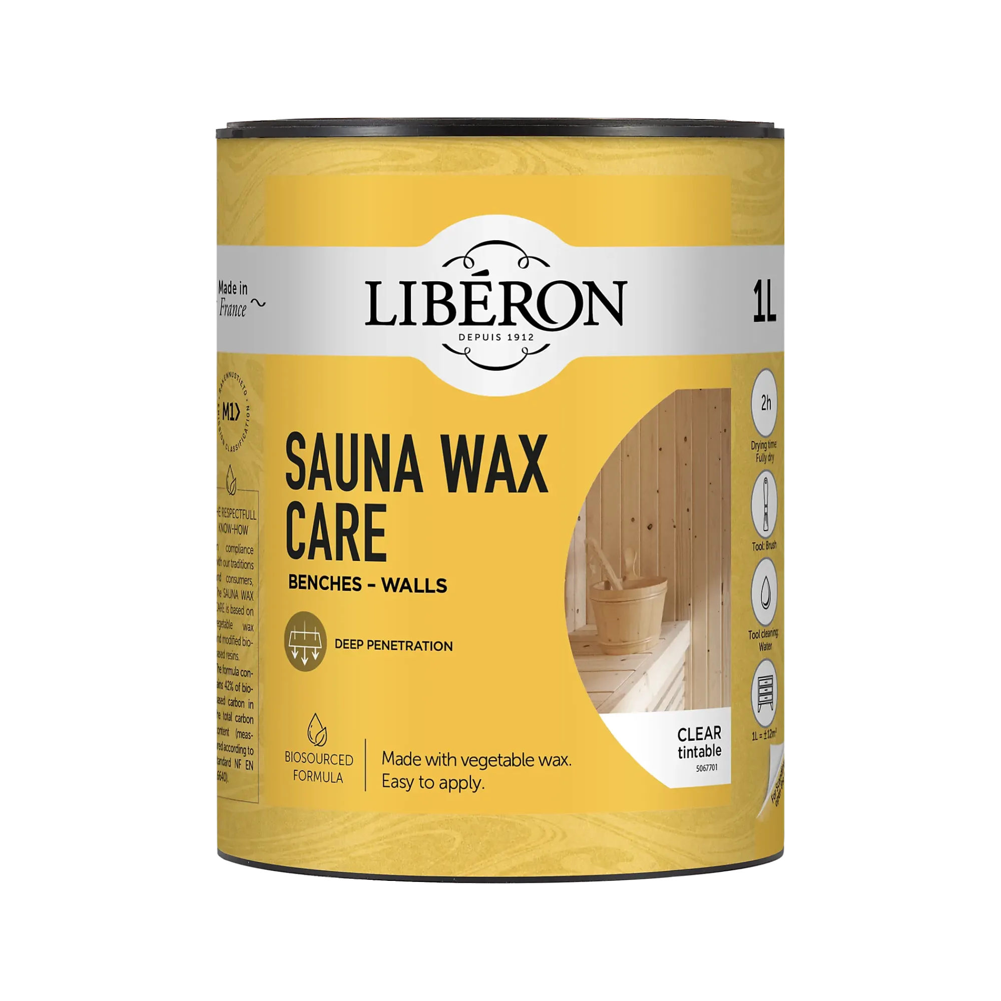 Badstuevoks Sauna Wax care klar 1l-Liberon New