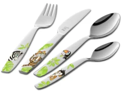 Barnebestikk Jungle 4 deler 18/10 gaffel - kniv - skje - lit-Zwilling Clearance