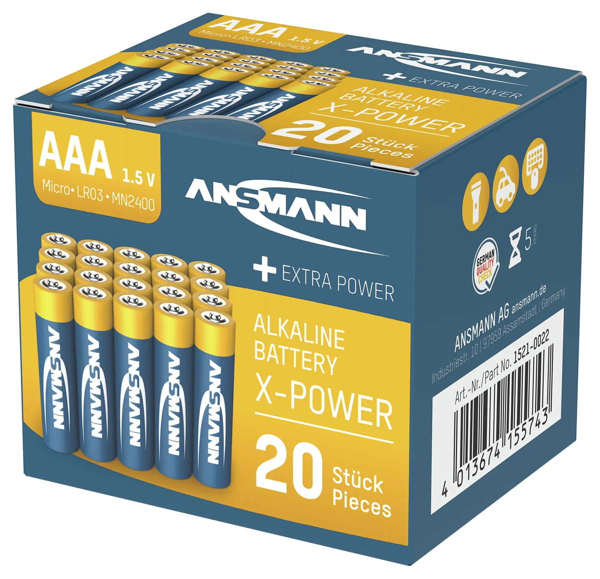 Batteri AAA Xpower 20stk-Ansmann Outlet
