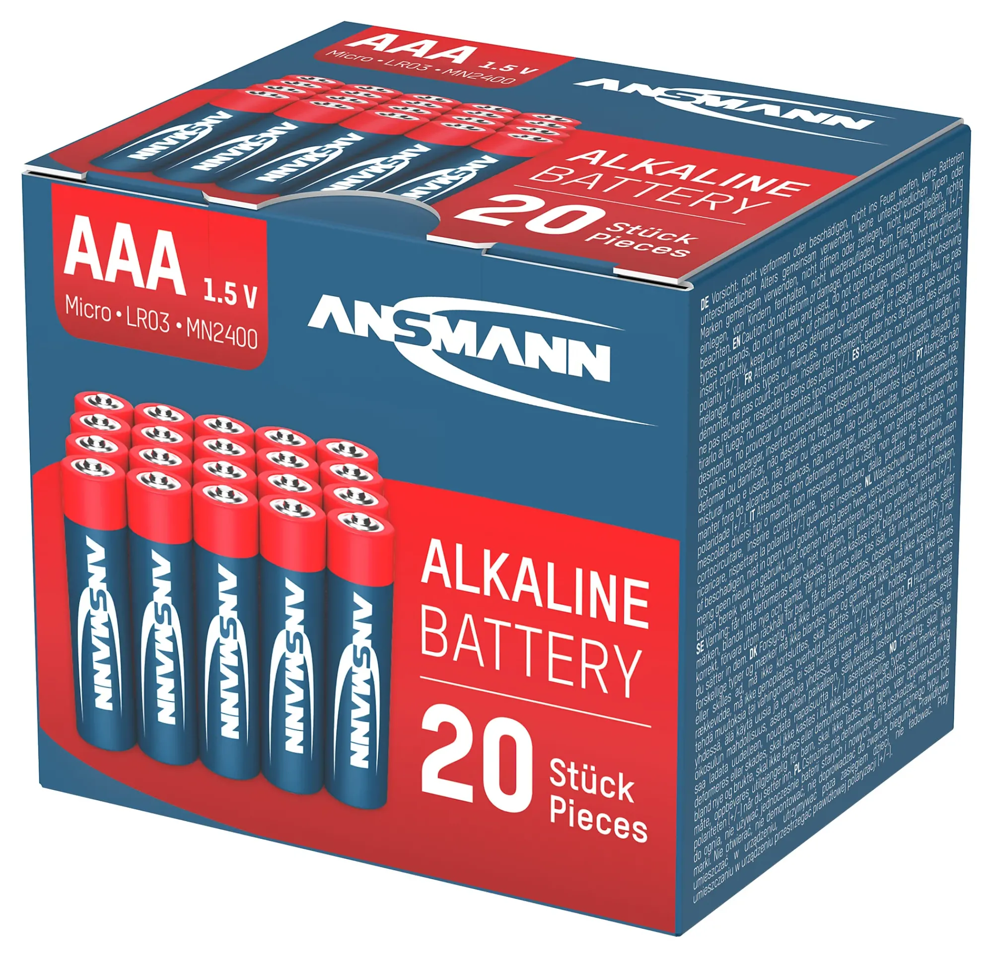 Batteri alkaline AAA 20stk Redline-Ansmann Discount