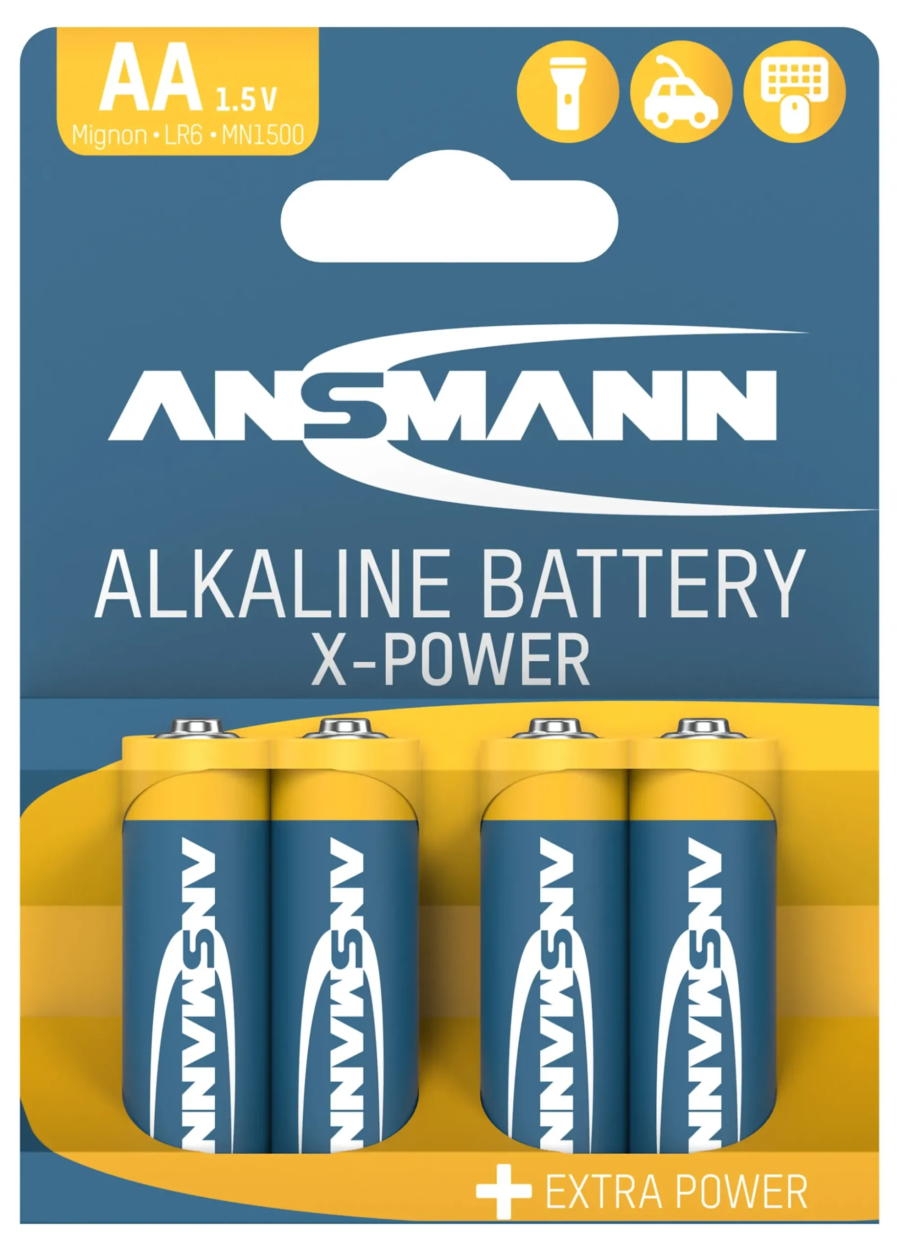 Batteri alkaline AA 4stk XPower-Ansmann Online