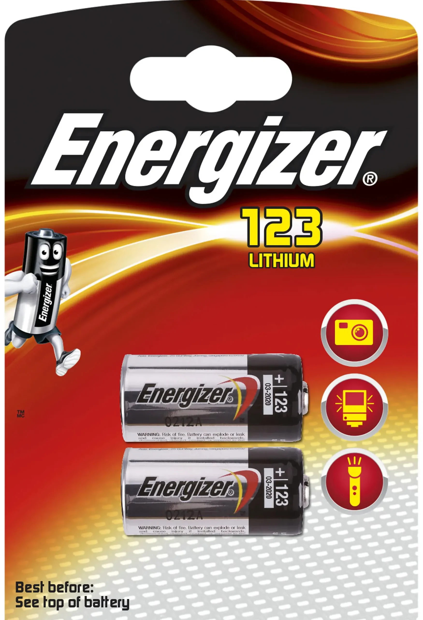 Batteri CR17345/123 3v 2stk-Energizer Clearance