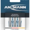 Batterier oppladbare 4xAA 2500mah tåler lang lagring-Ansmann Outlet