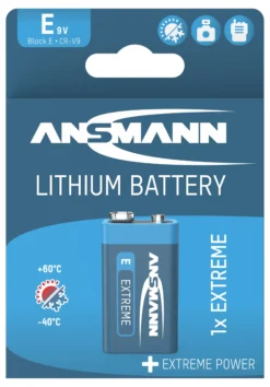 Batteri lithium 9V-Ansmann