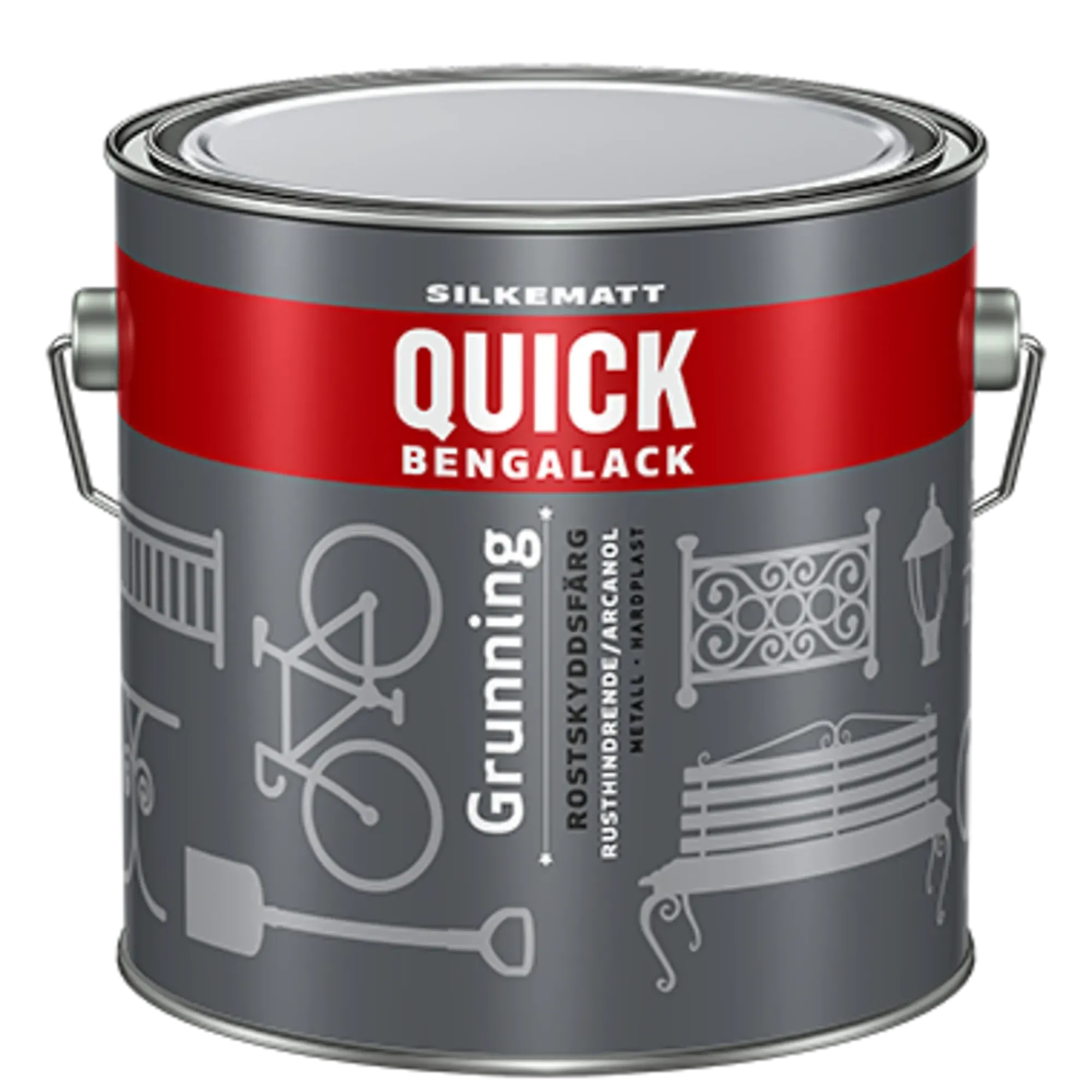 Bengalack grunning silkematt 3l-Quick Outlet