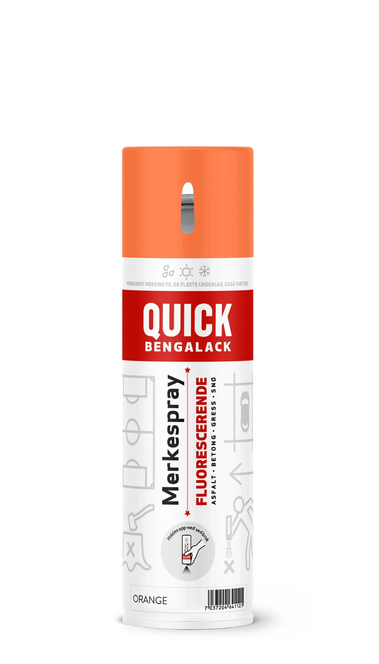 Bengalack merkespray oransje 500ml-Quick New