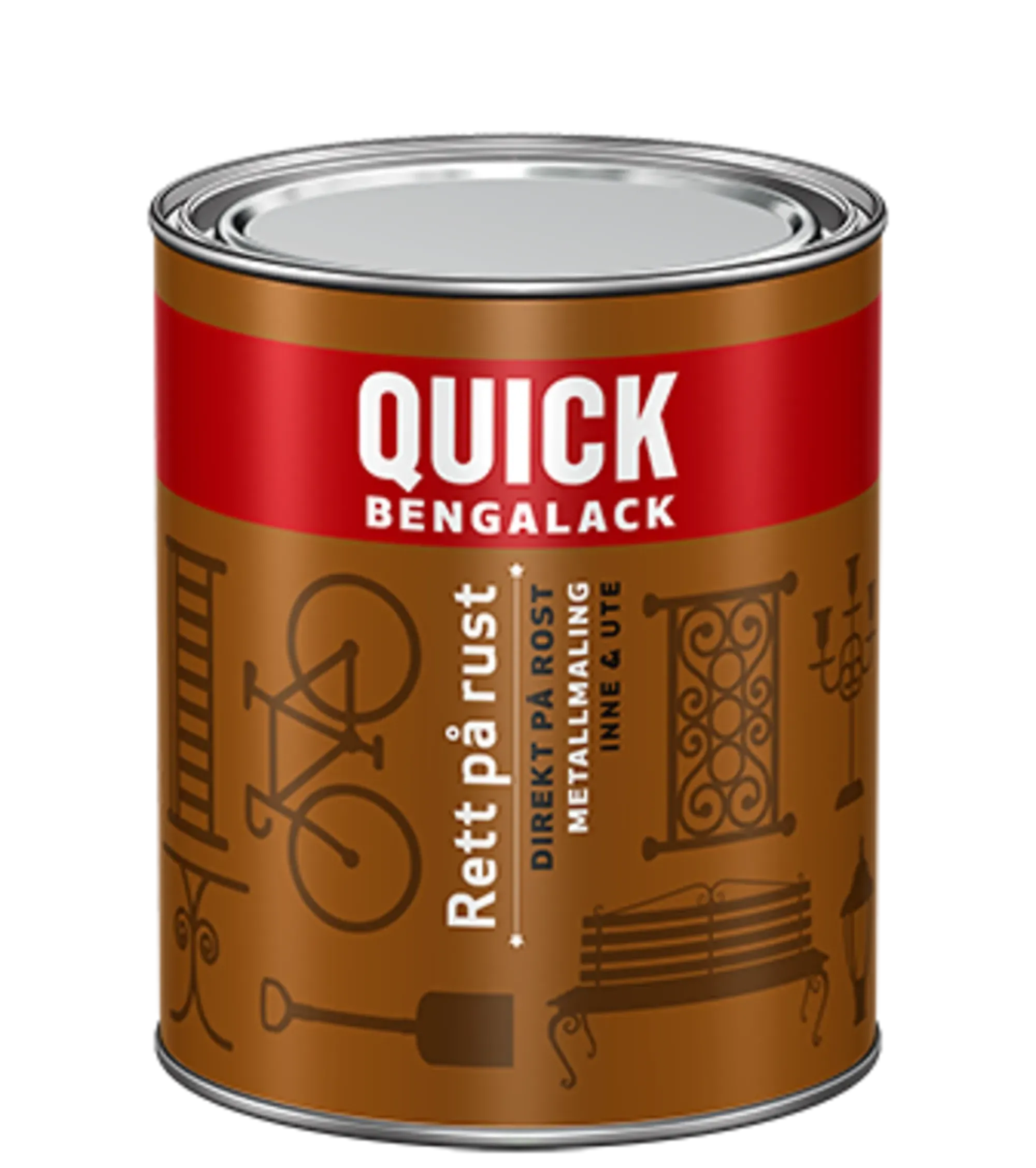 Bengalack Rett på rust A base 0.68l-Quick Discount