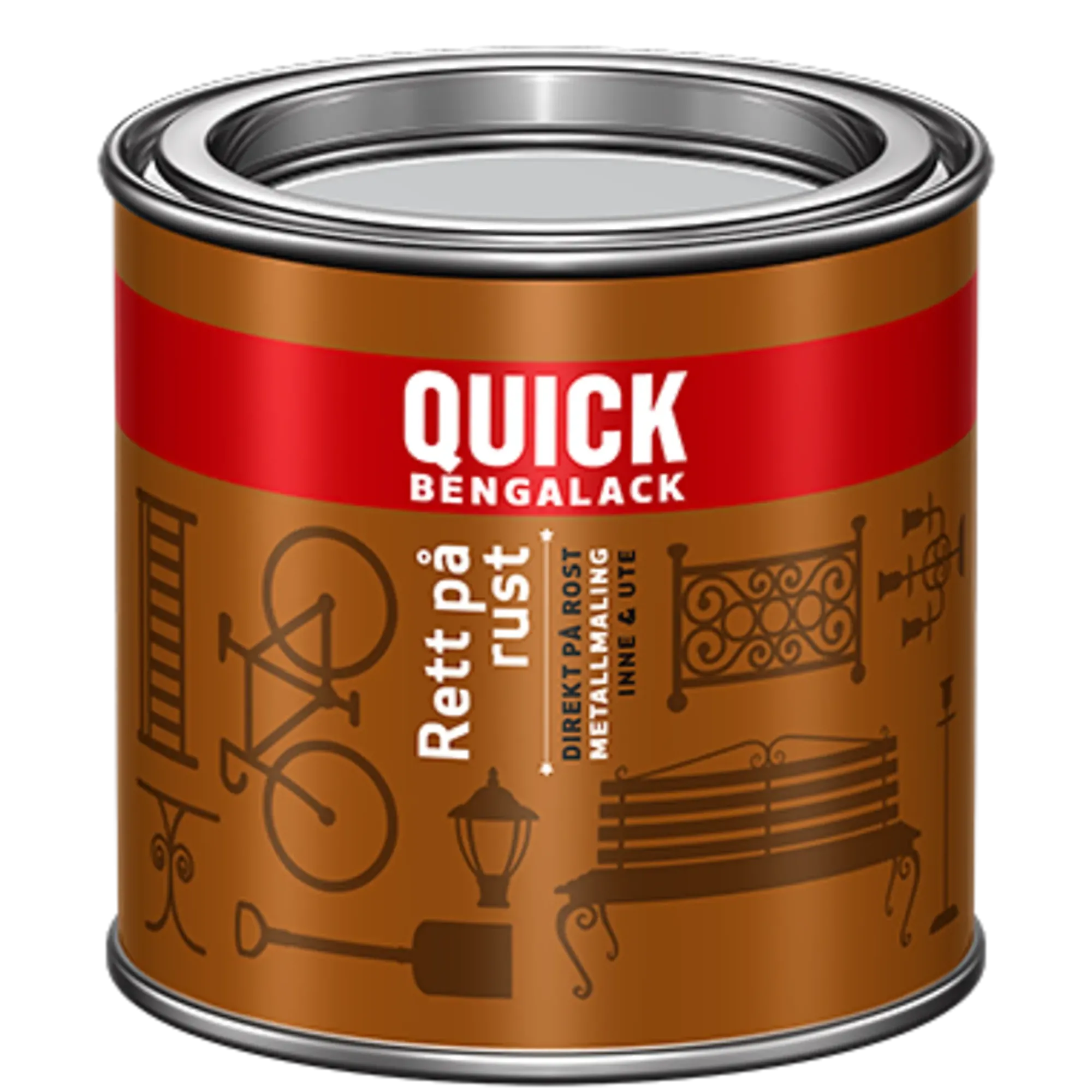 Bengalack Rett på rust blank 0.25l-Quick Discount
