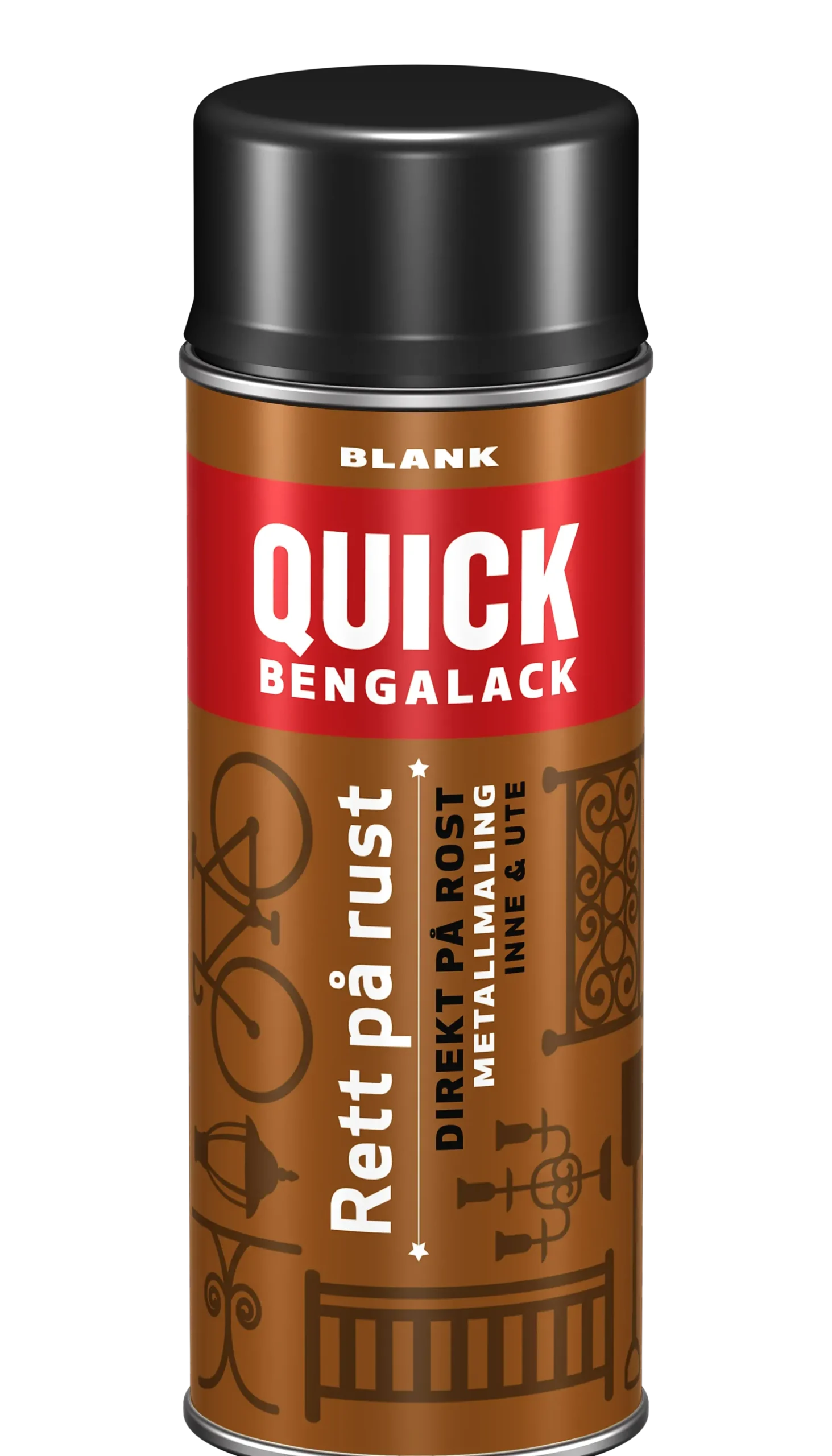 Bengalack Rett på rust spray blank 400ml-Quick Outlet