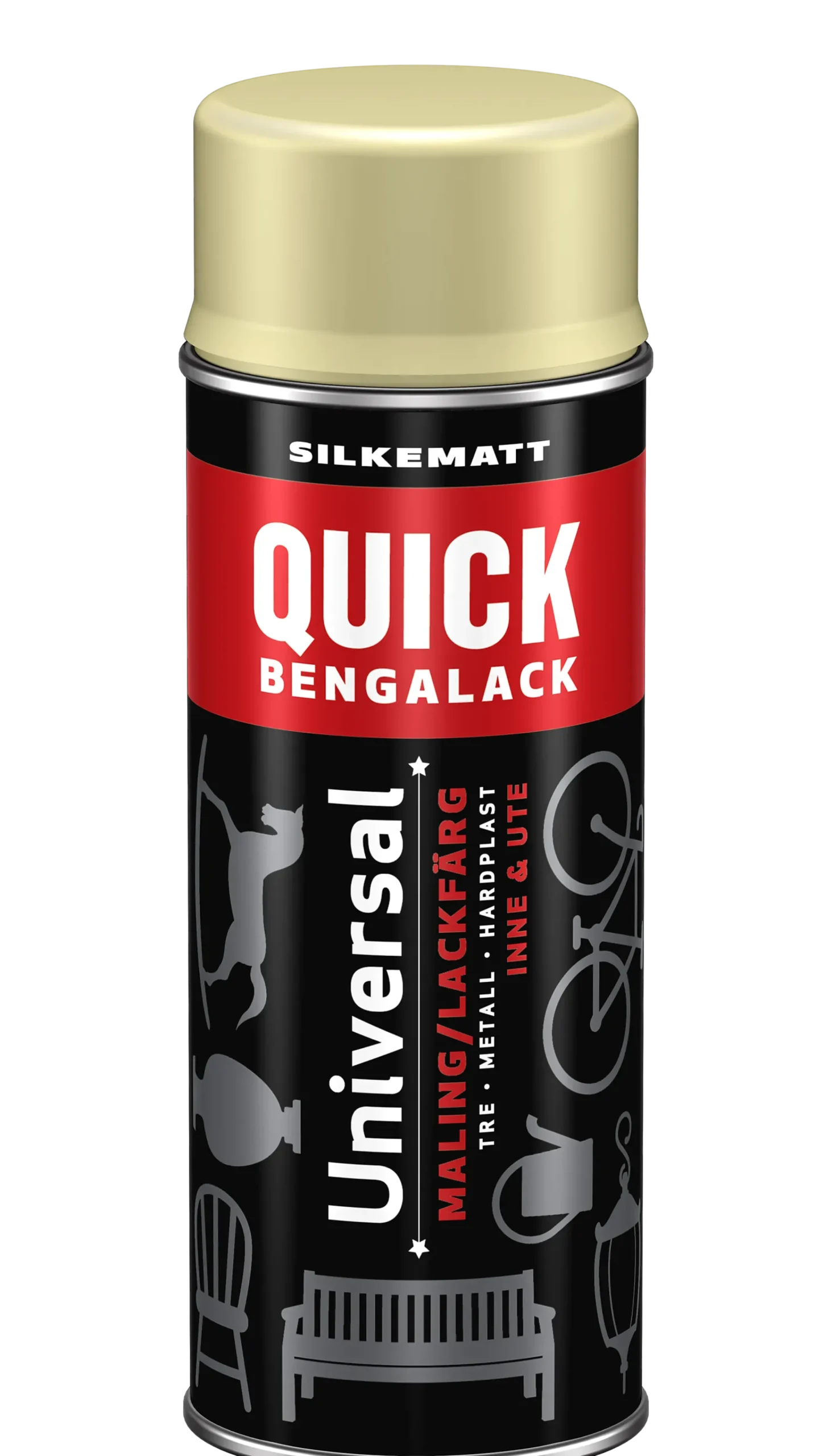 Bengalack spray naturlig silkematt 400ml-Quick