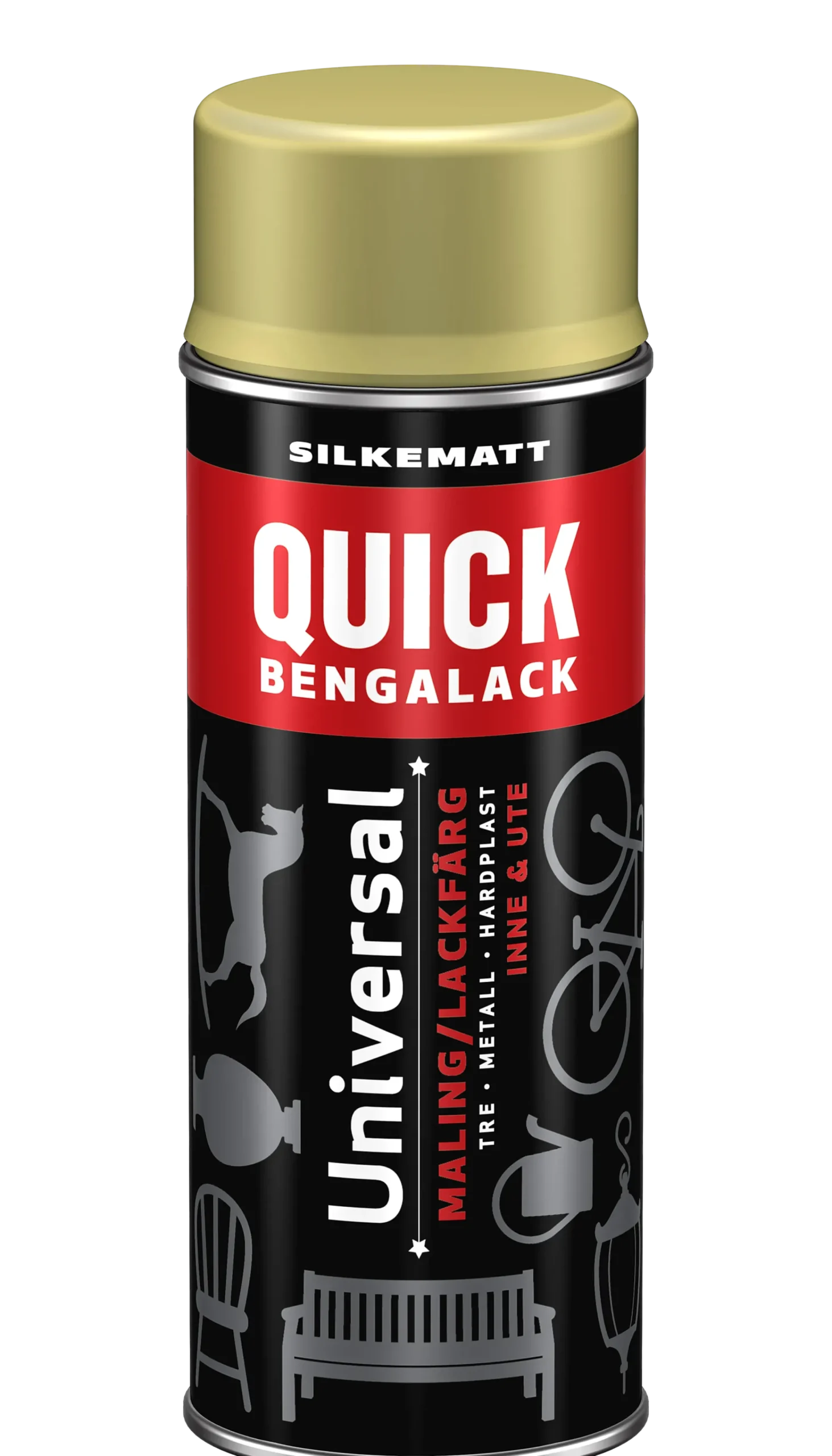 Bengalack spray sanselig silkematt 400ml-Quick New