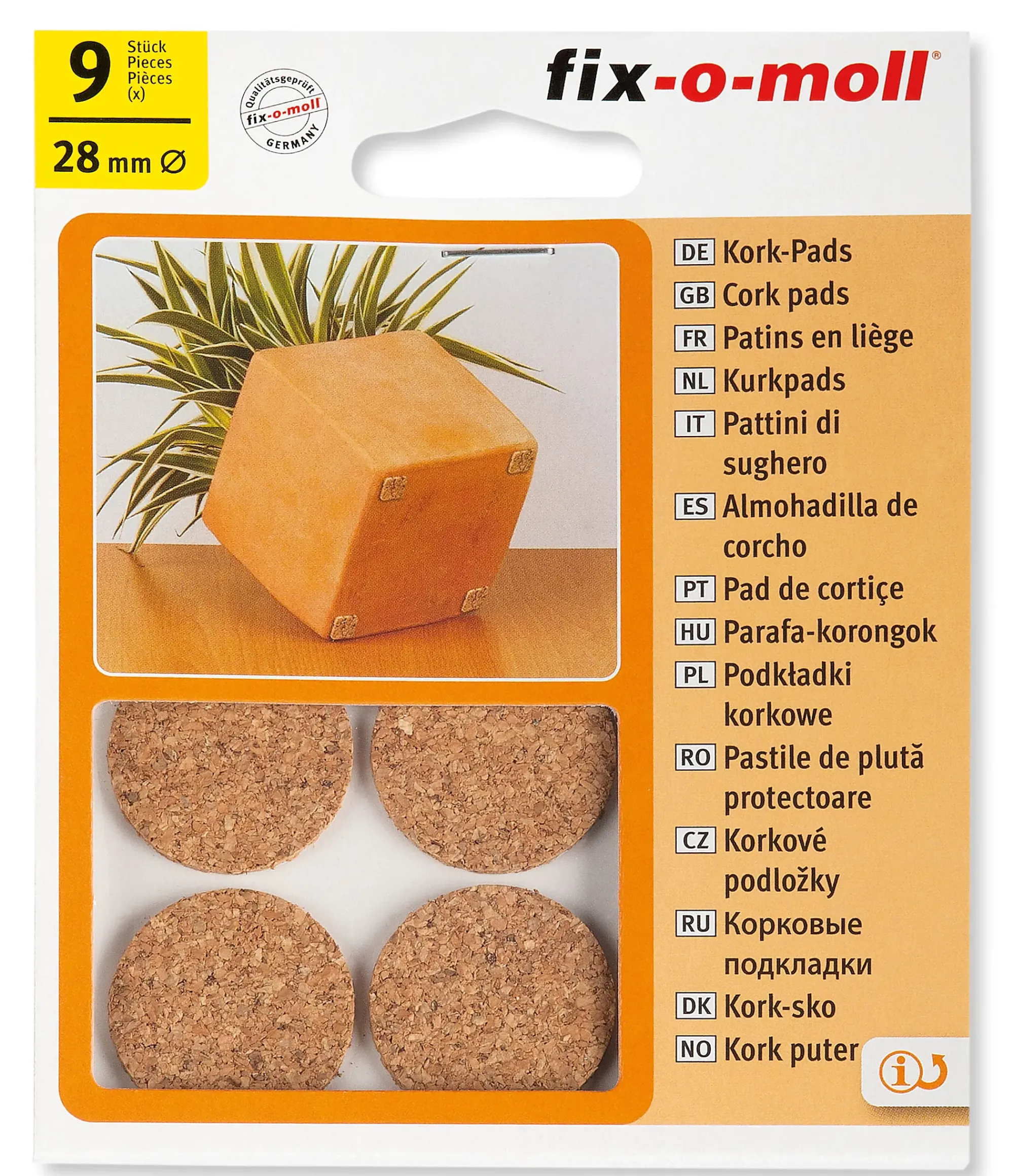 Beskyttende puter i kork-Fix O Moll Best