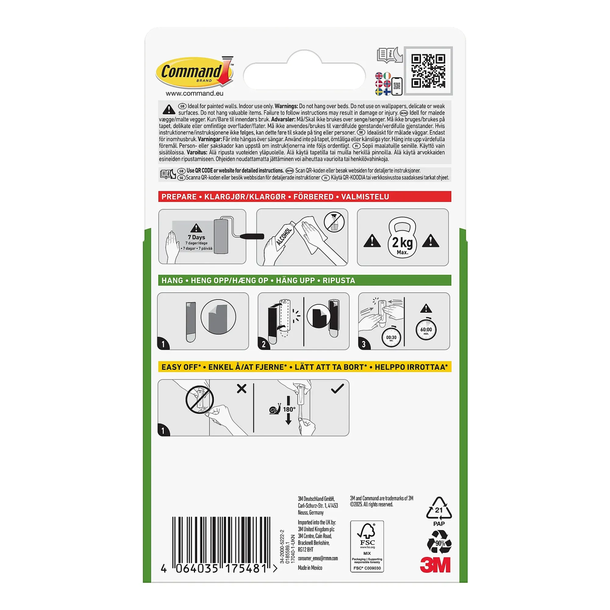 Bildeoppheng 1 krok 2 strips-Command Discount