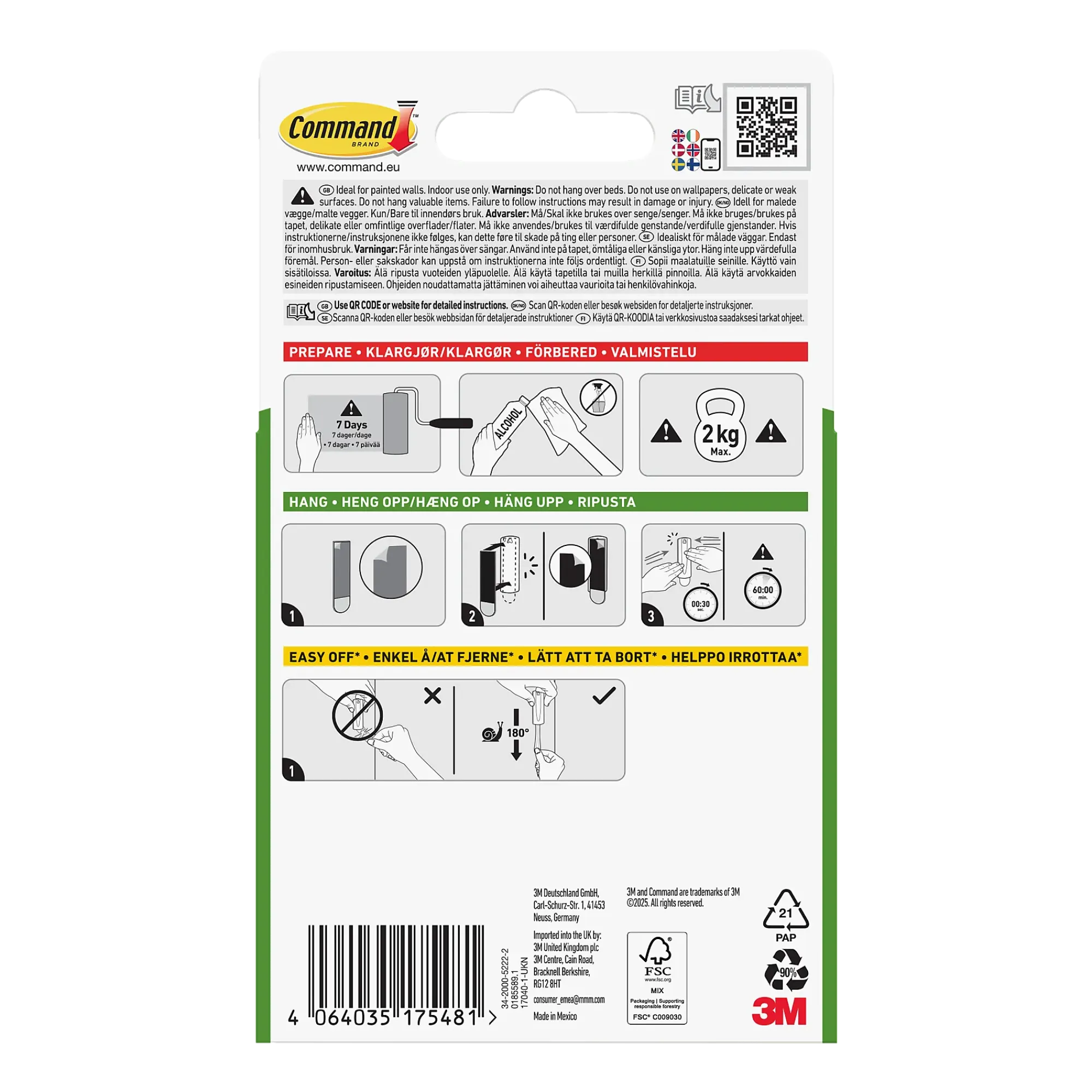 Bildeoppheng 1 krok 2 strips-Command Discount