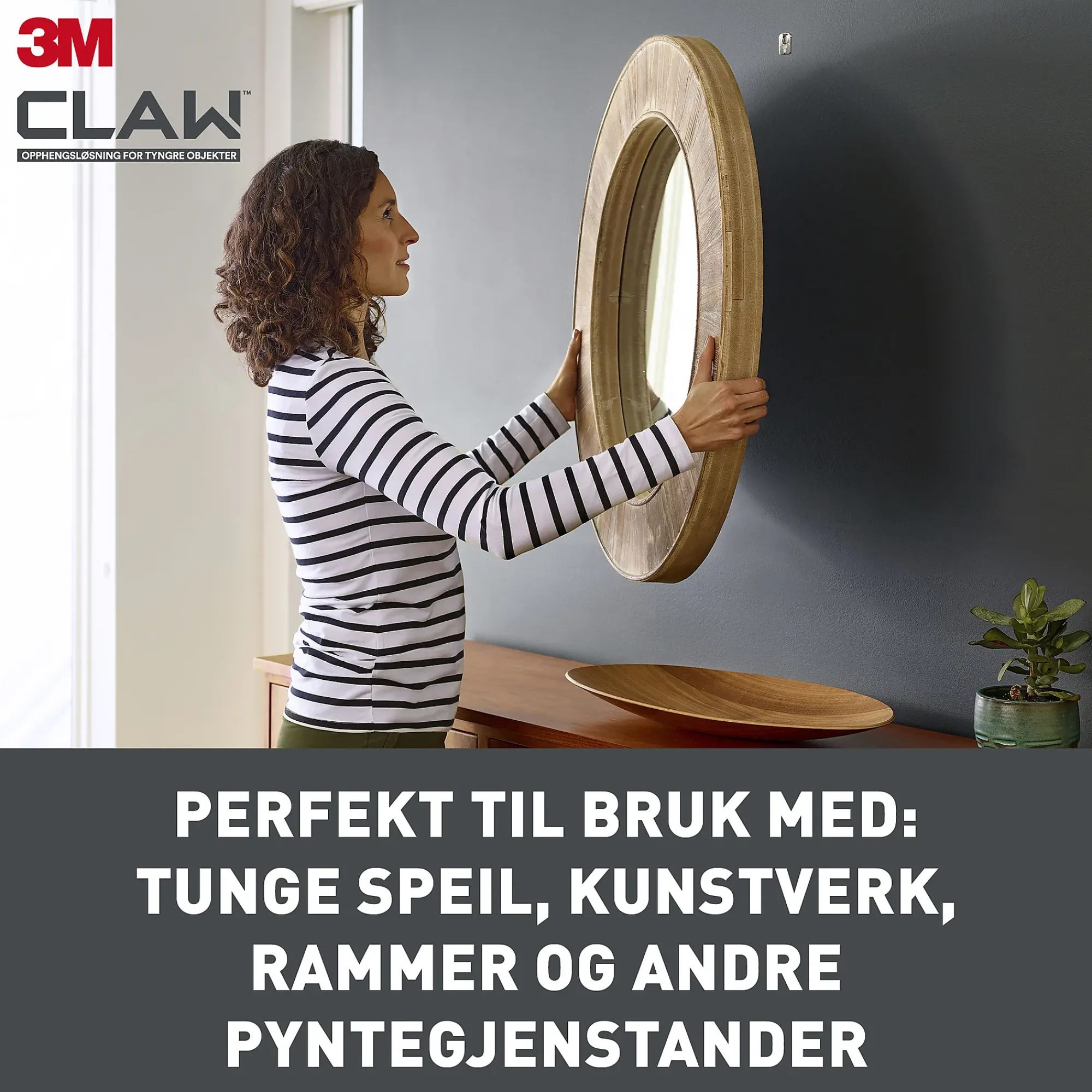 Bildeoppheng til gipsvegg 20kg 2stk-3m New