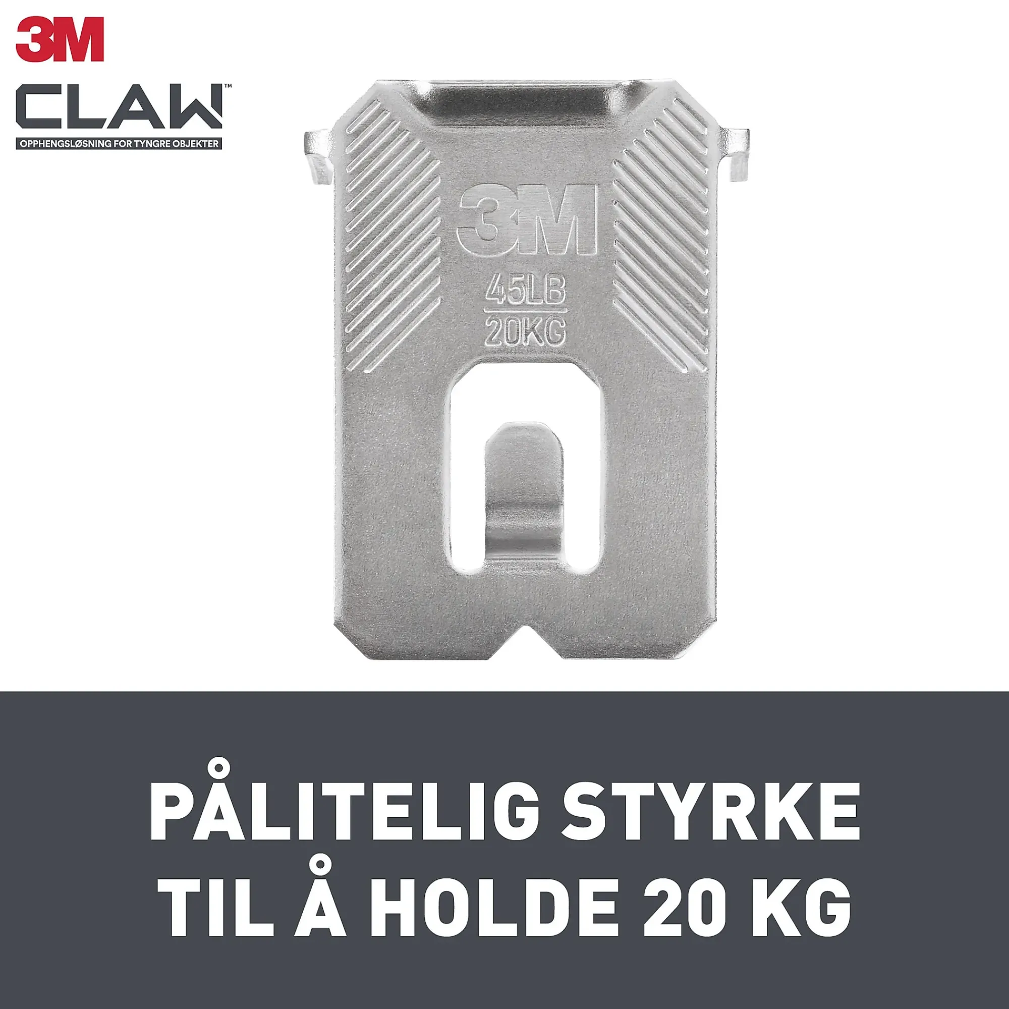 Bildeoppheng til gipsvegg 20kg 2stk-3m New