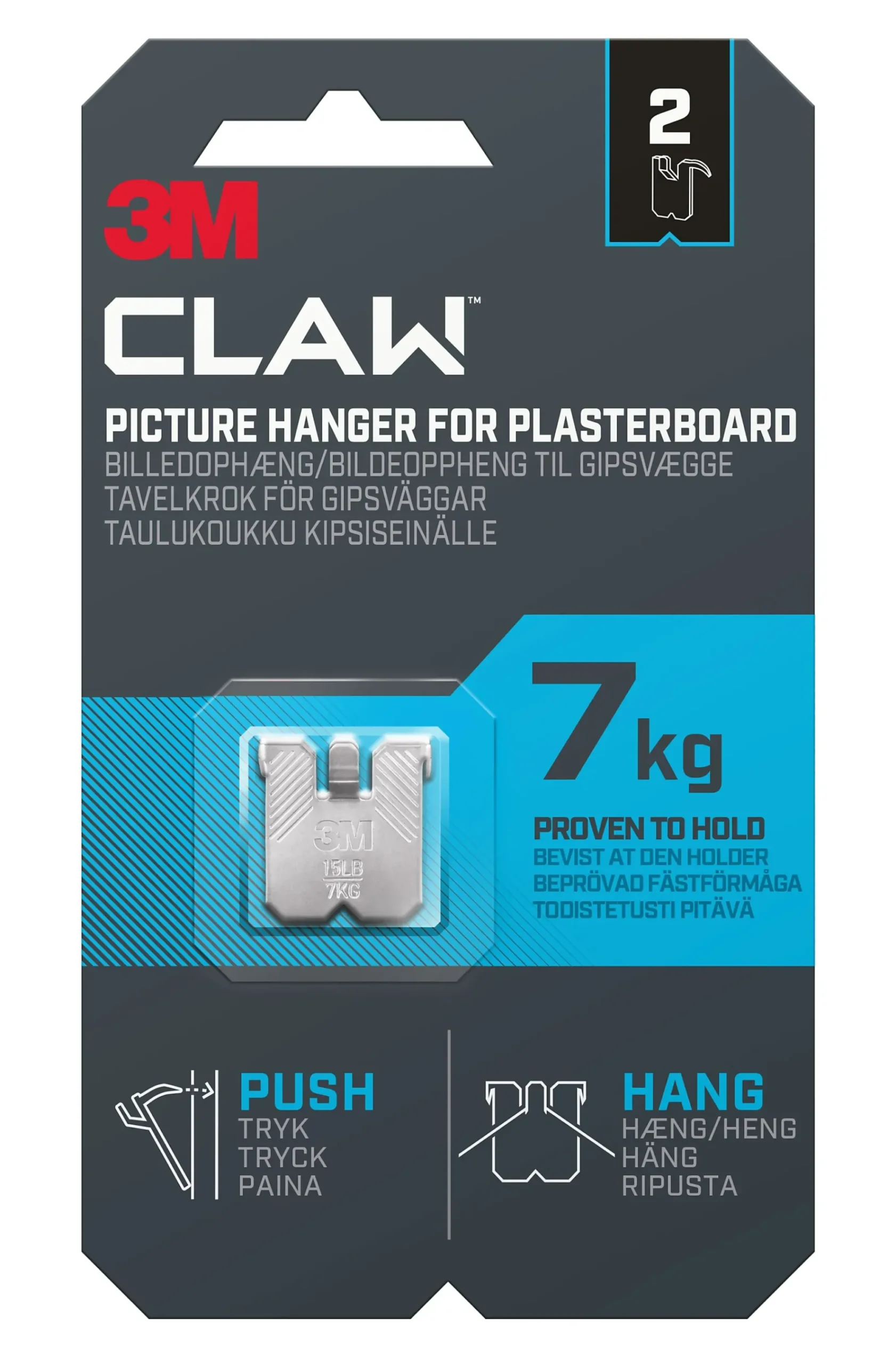 Bildeoppheng til gipsvegg 7kg 2stk-3m New