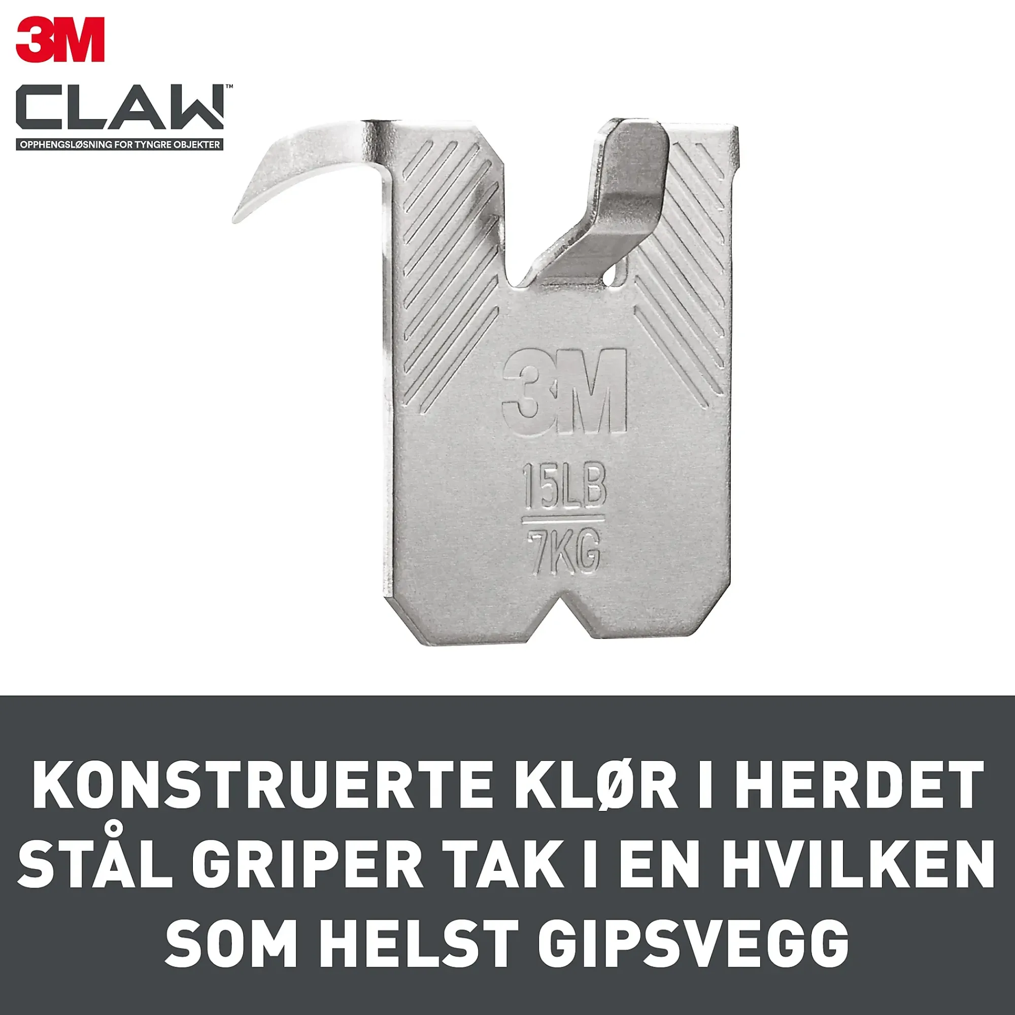 Bildeoppheng til gipsvegg 7kg 2stk-3m New