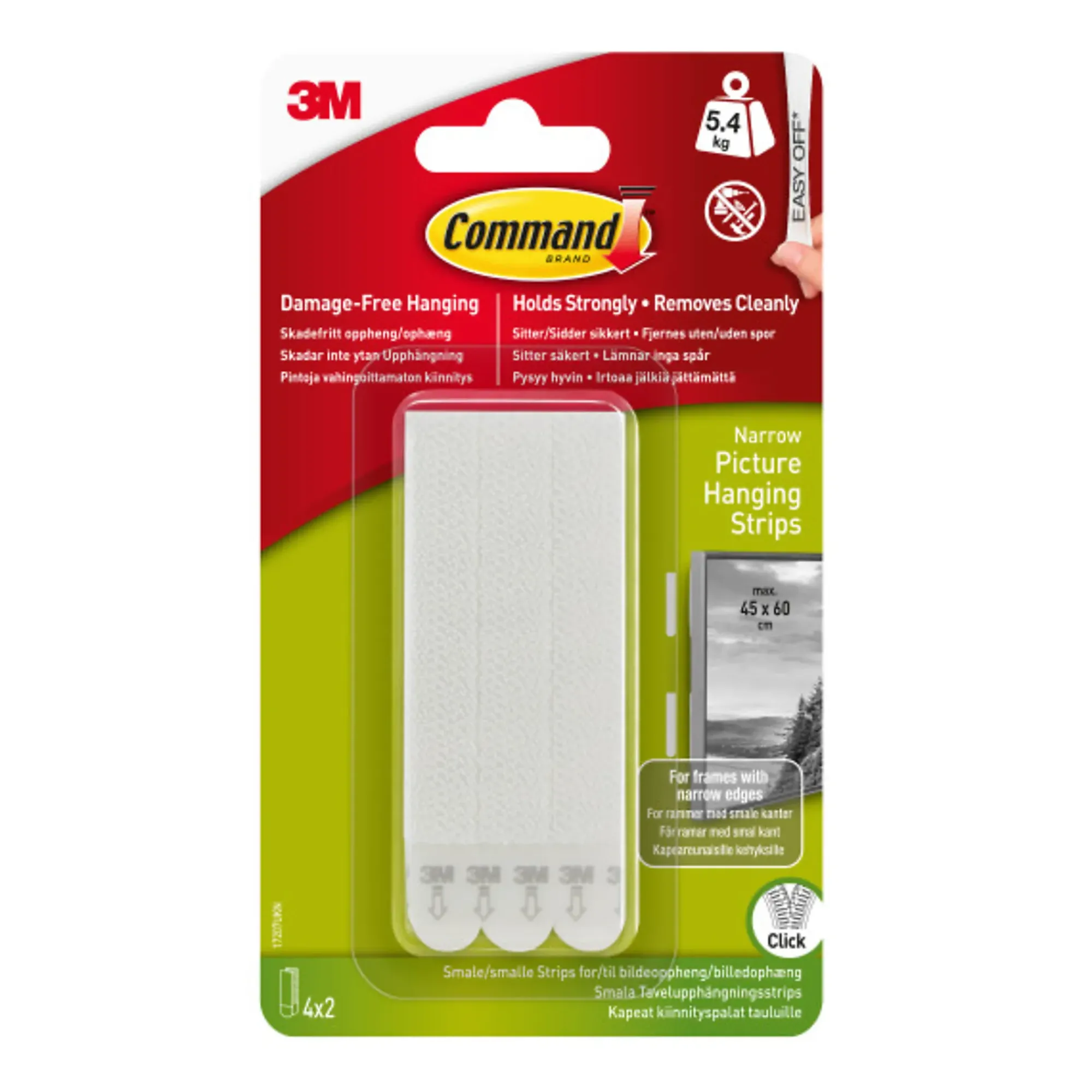 Bildestrips smale strips 5,4kg-Command Hot