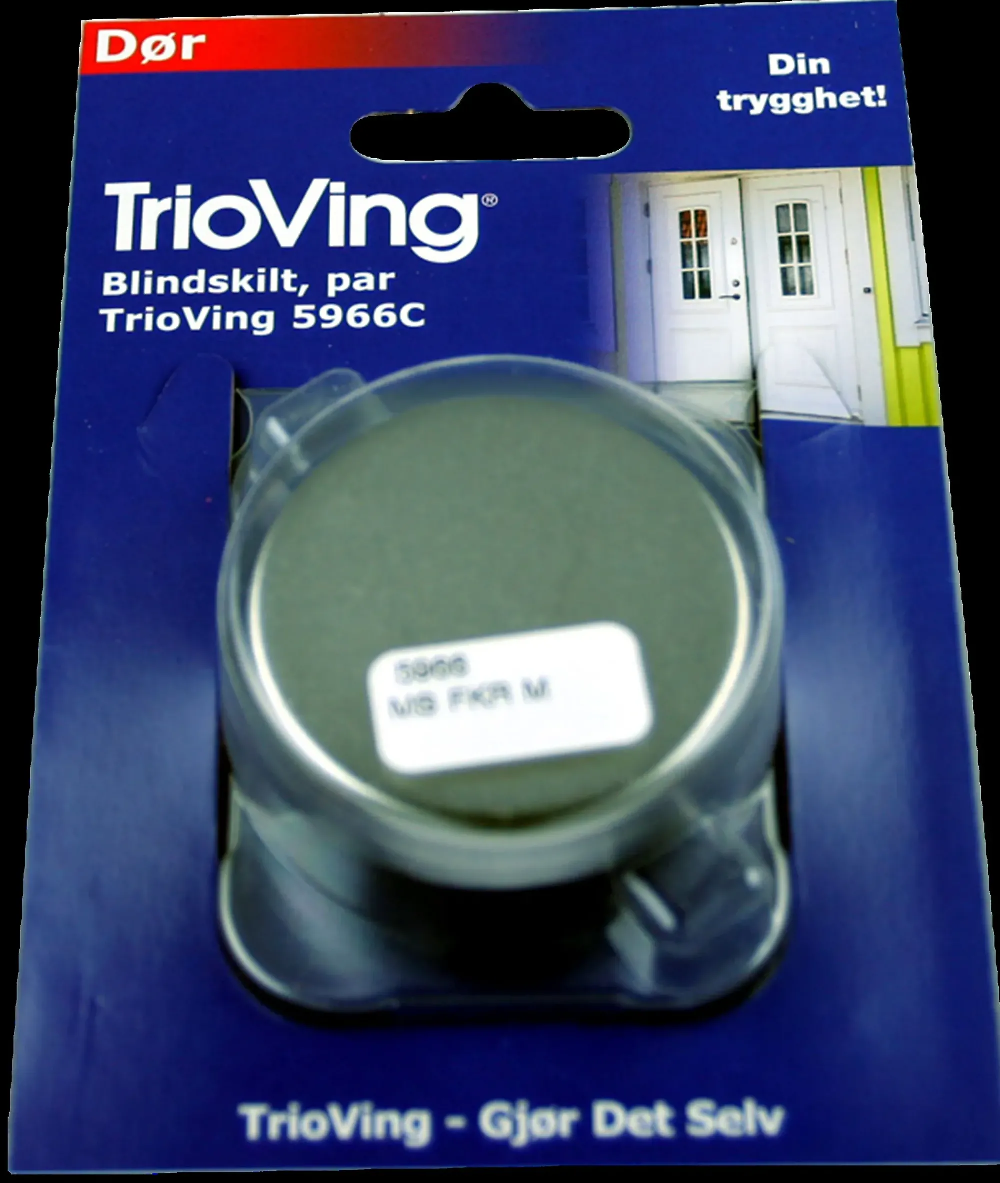 Blindskilt 5966C messing formet matt-Assa abloy Best
