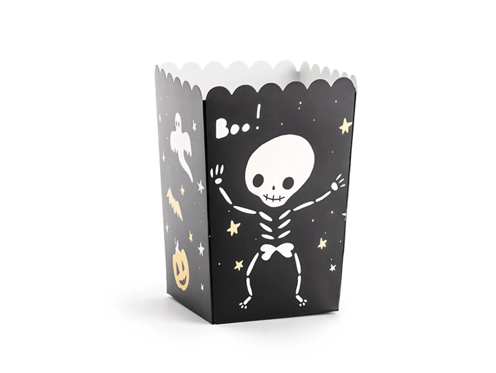 Boks popkorn Halloween Boo 6stk-Partydeco