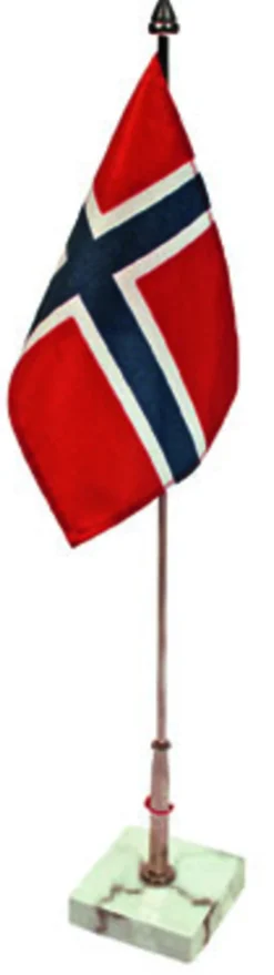 Bordflagg med marmorfot og stang 40cm- Outlet