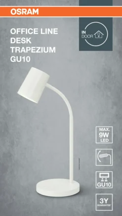 Bordlampe Trapezium Desk Gu10-Osram New