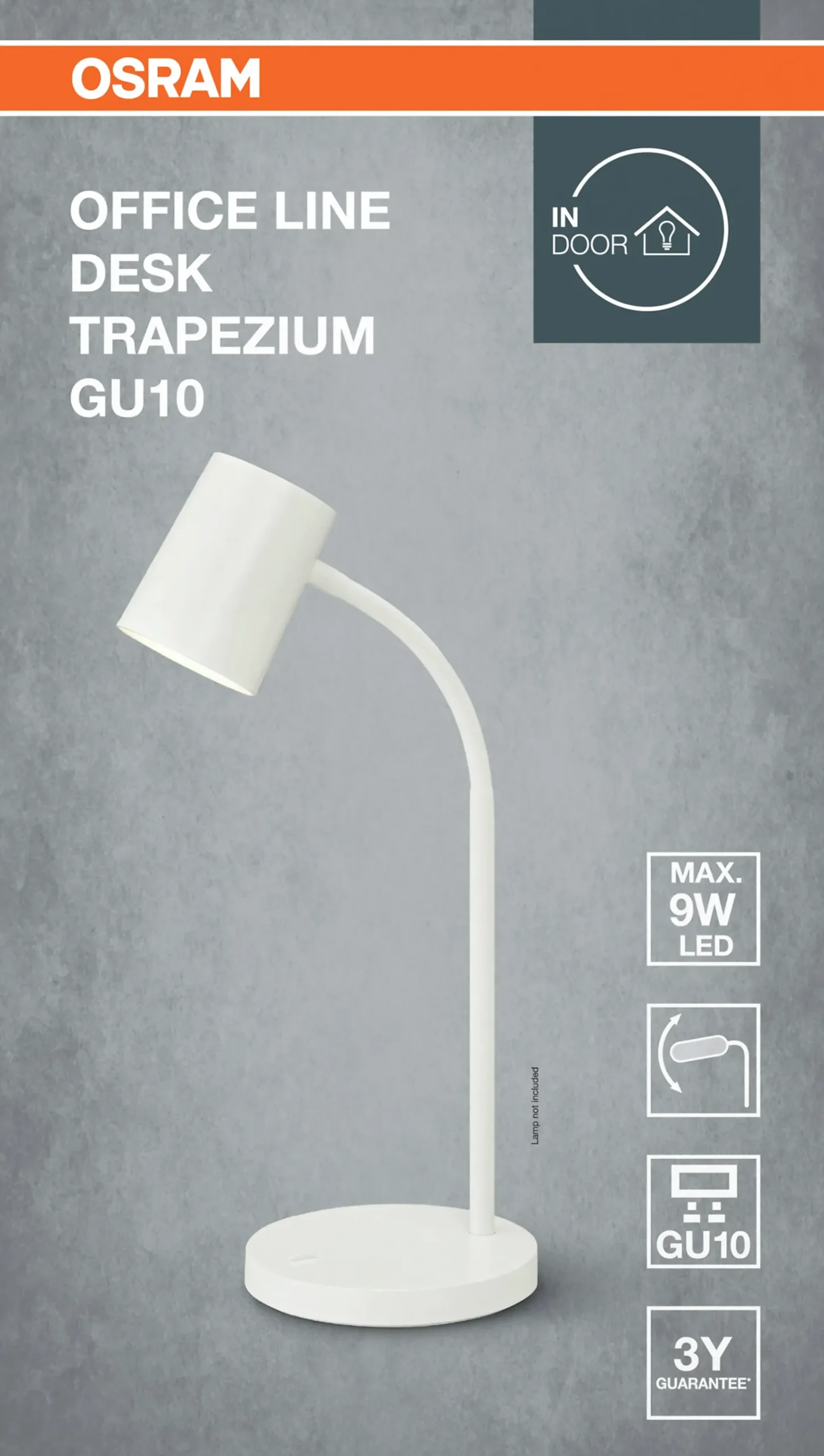 Bordlampe Trapezium Desk Gu10-Osram New