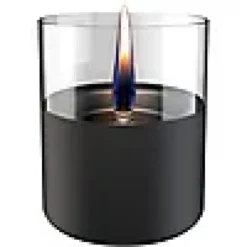 Bordlykt 10cm svart Lilly glass-Tenderflame New