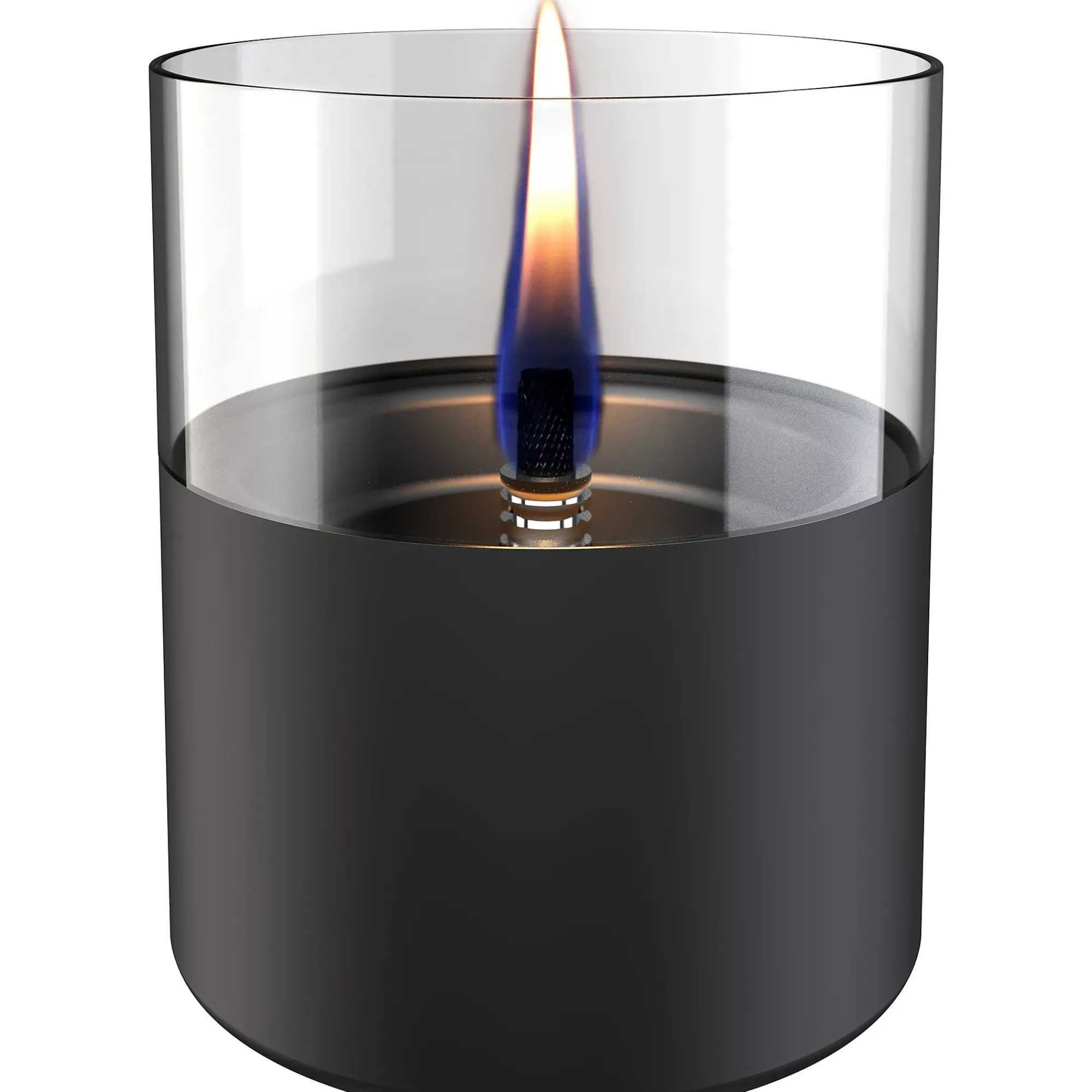 Bordlykt 10cm svart Lilly glass-Tenderflame New