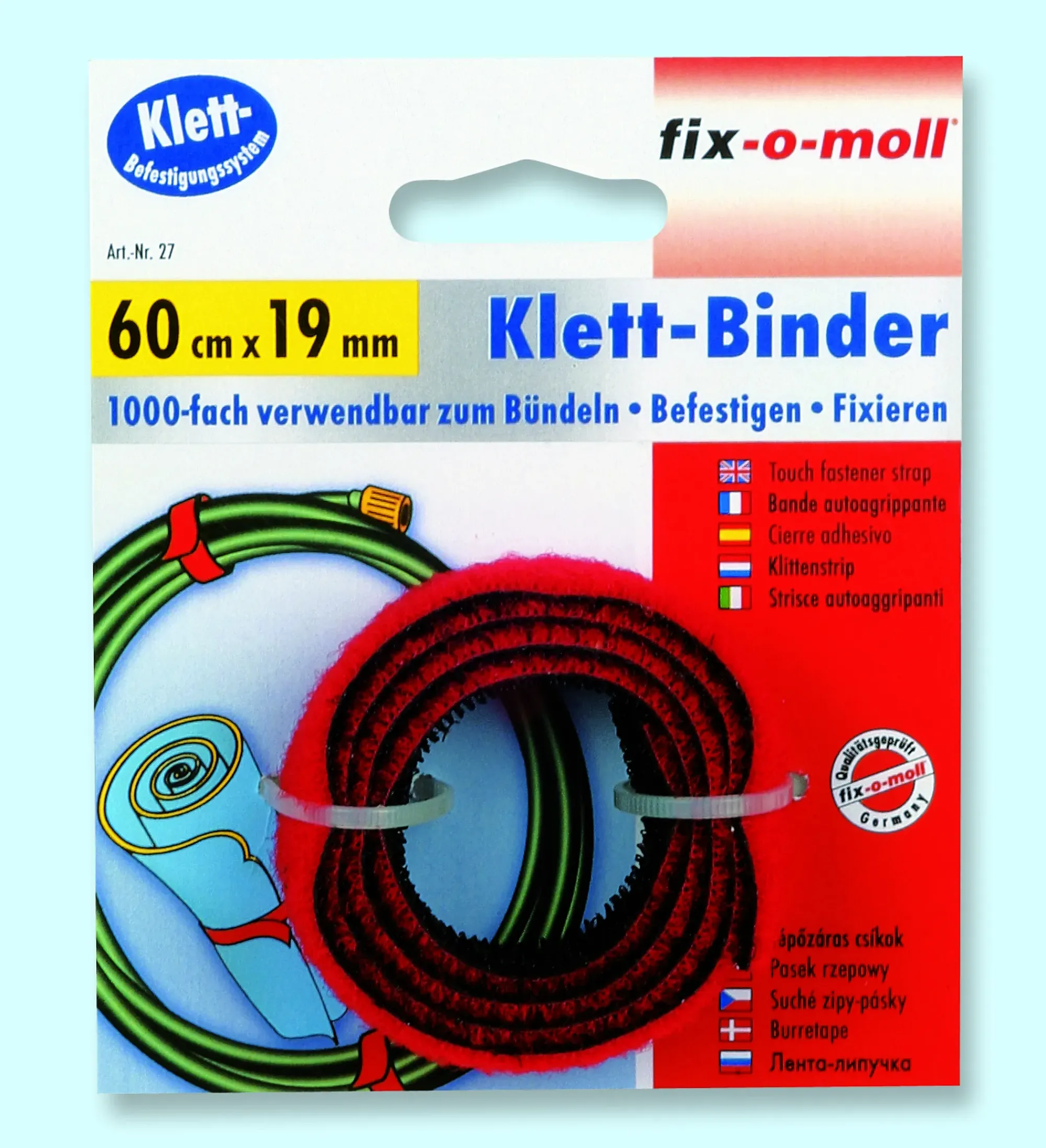 Borrelås back to back sort/rød 60cm-Fix O Moll Outlet
