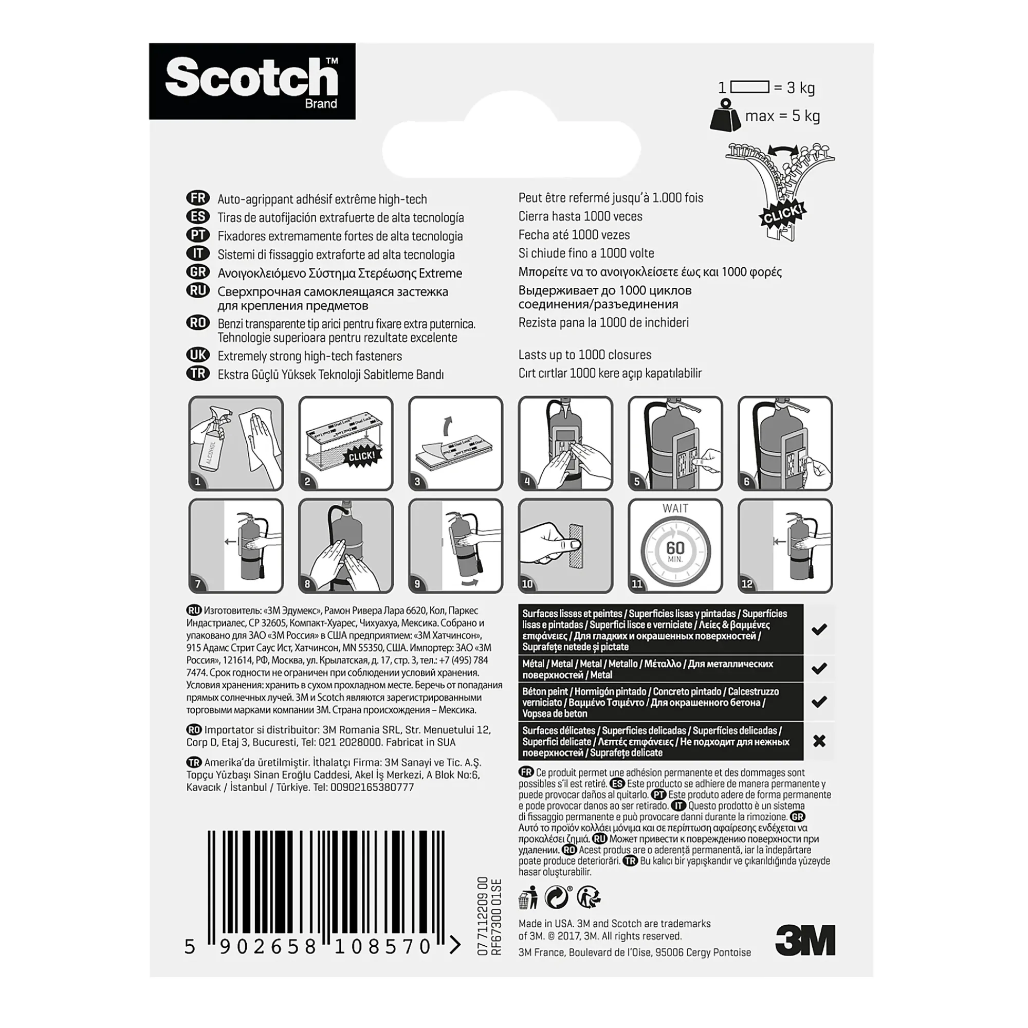 Borrelås Ekstrem 25x75mm-Scotch Best