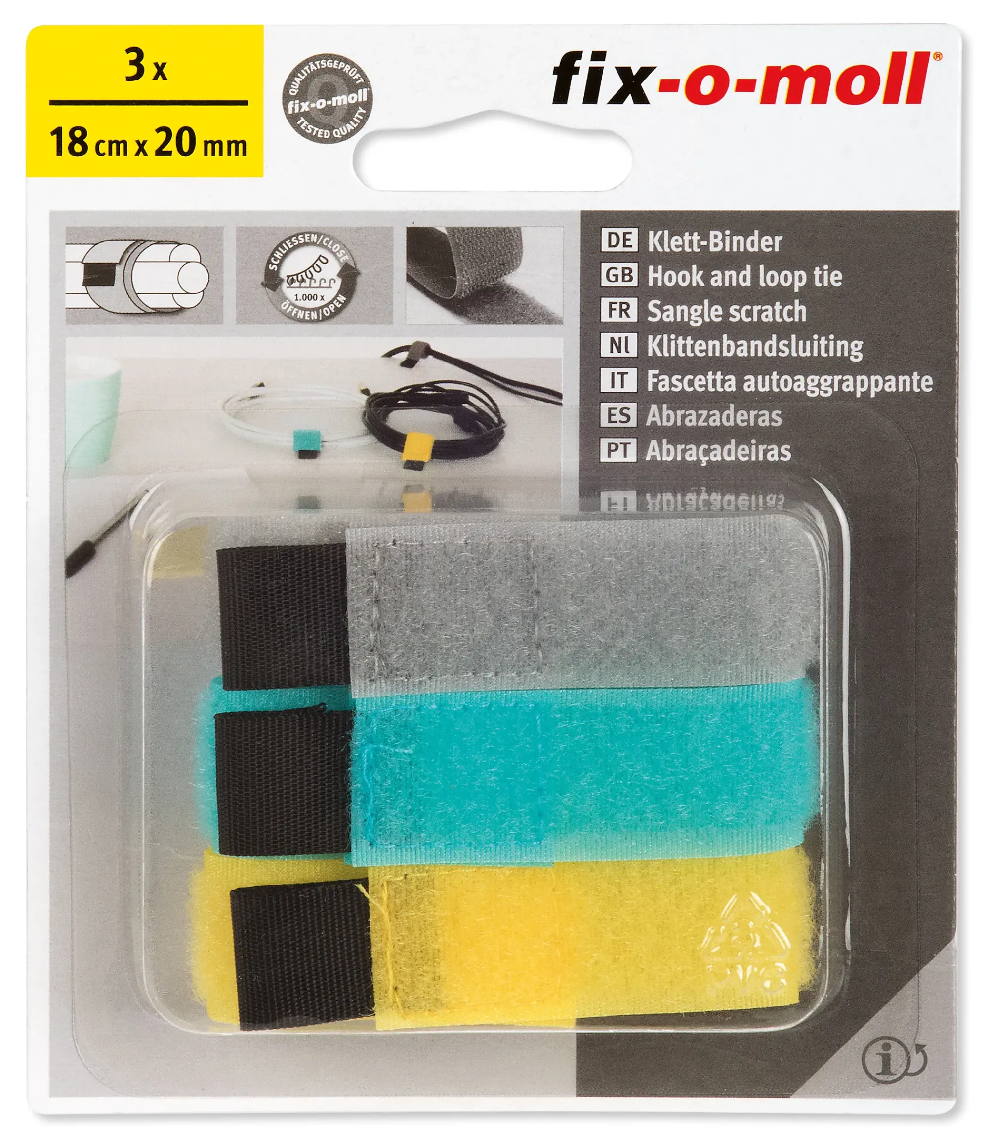 Borrelås Hook/Loop 180x20mm-Fix O Moll Online