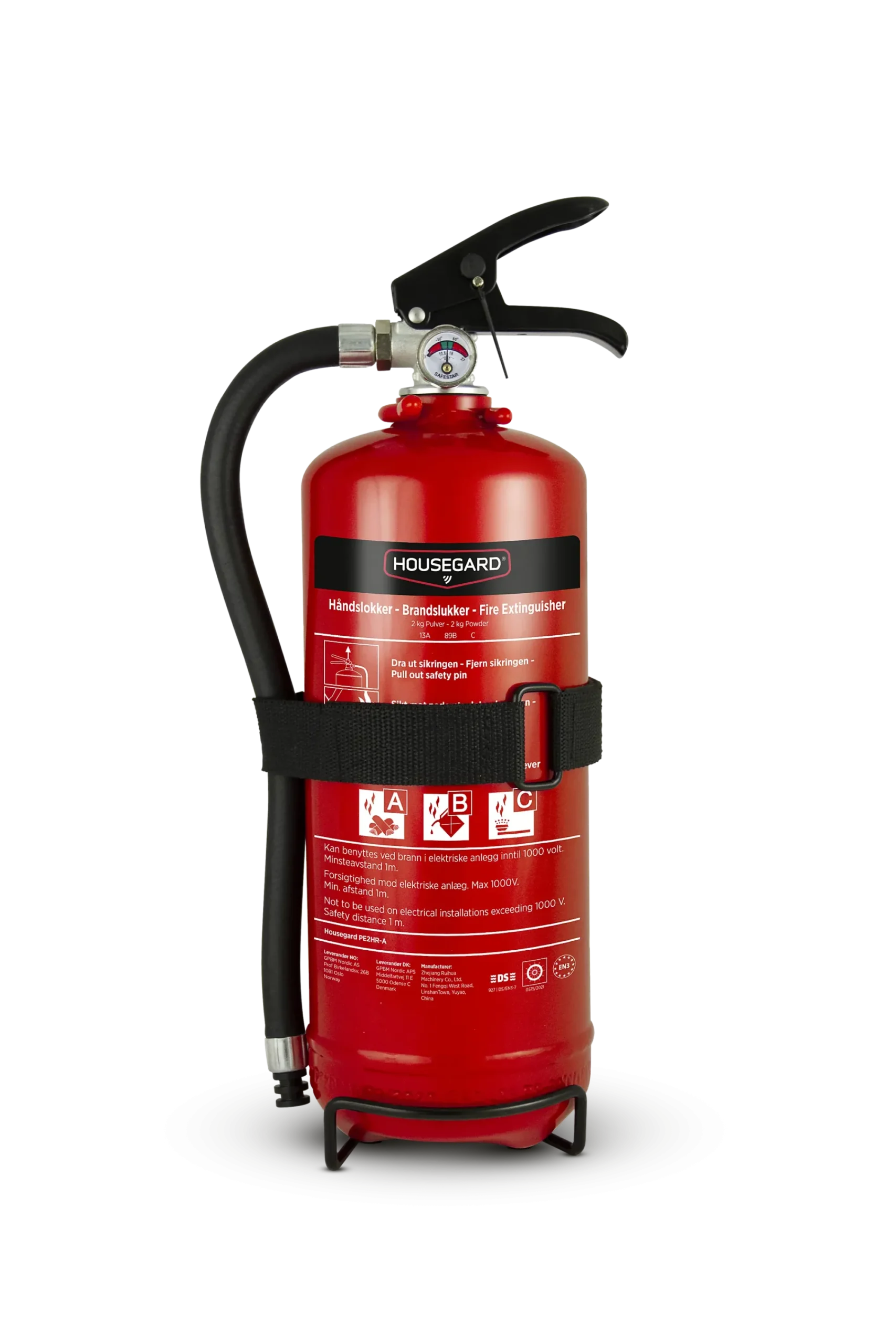 Brannslukker 2kg Pulver-Housegard Outlet