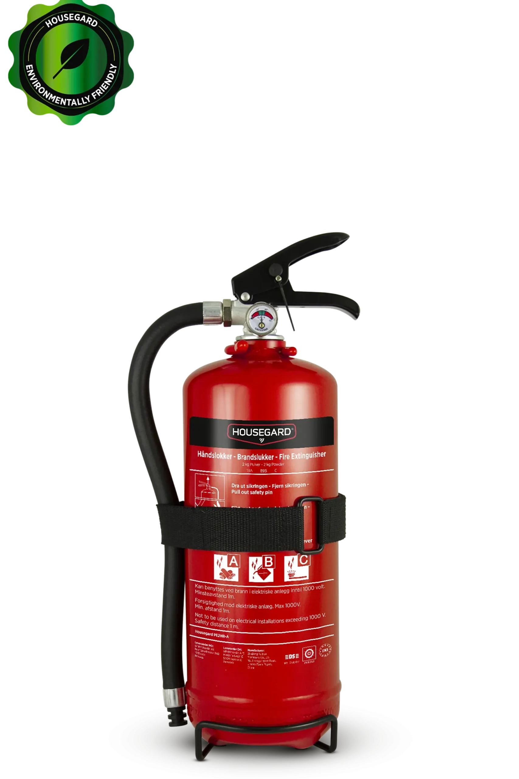 Brannslukker 2kg Pulver-Housegard Outlet