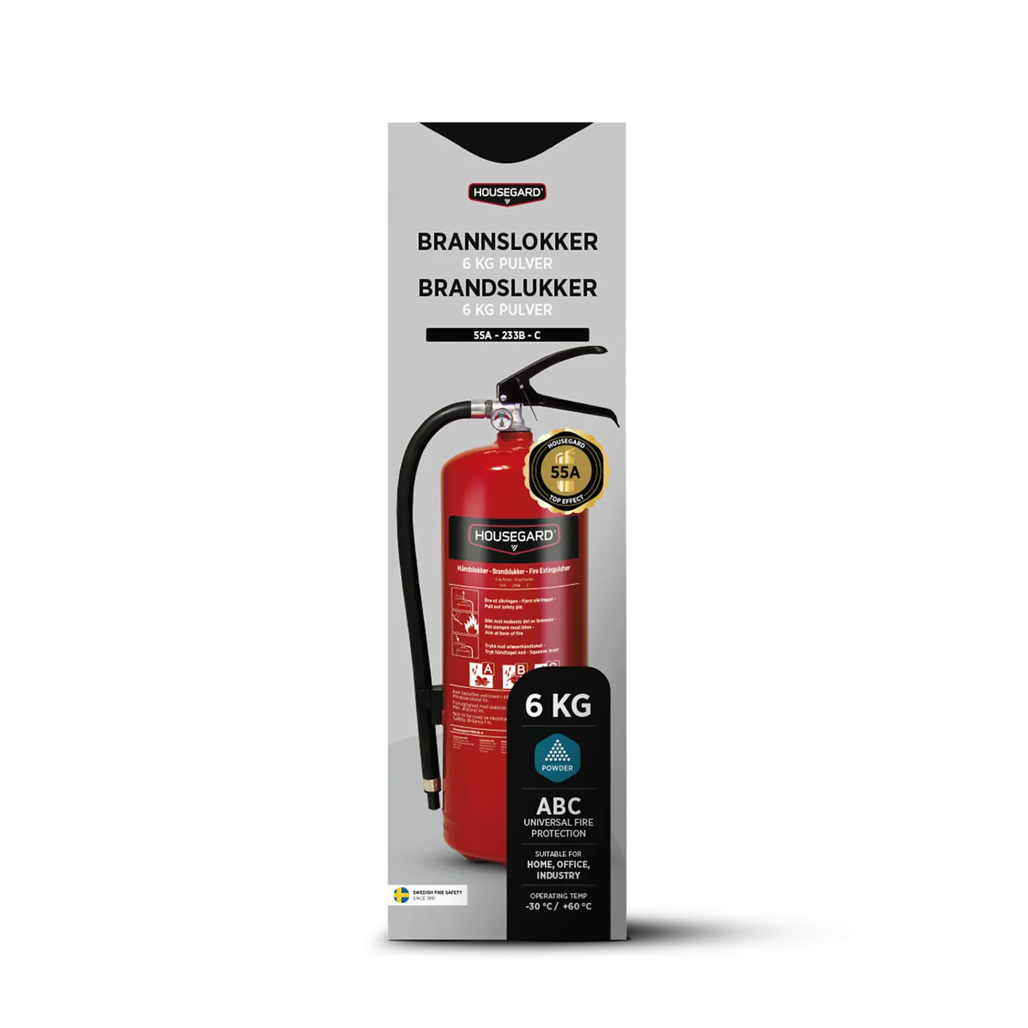 Brannslukker 6kg Pulver 55A-Housegard Best
