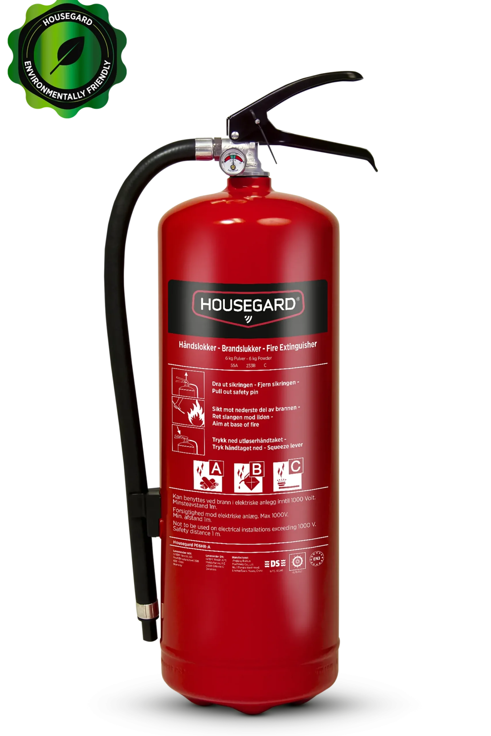 Brannslukker 6kg Pulver 55A-Housegard Best