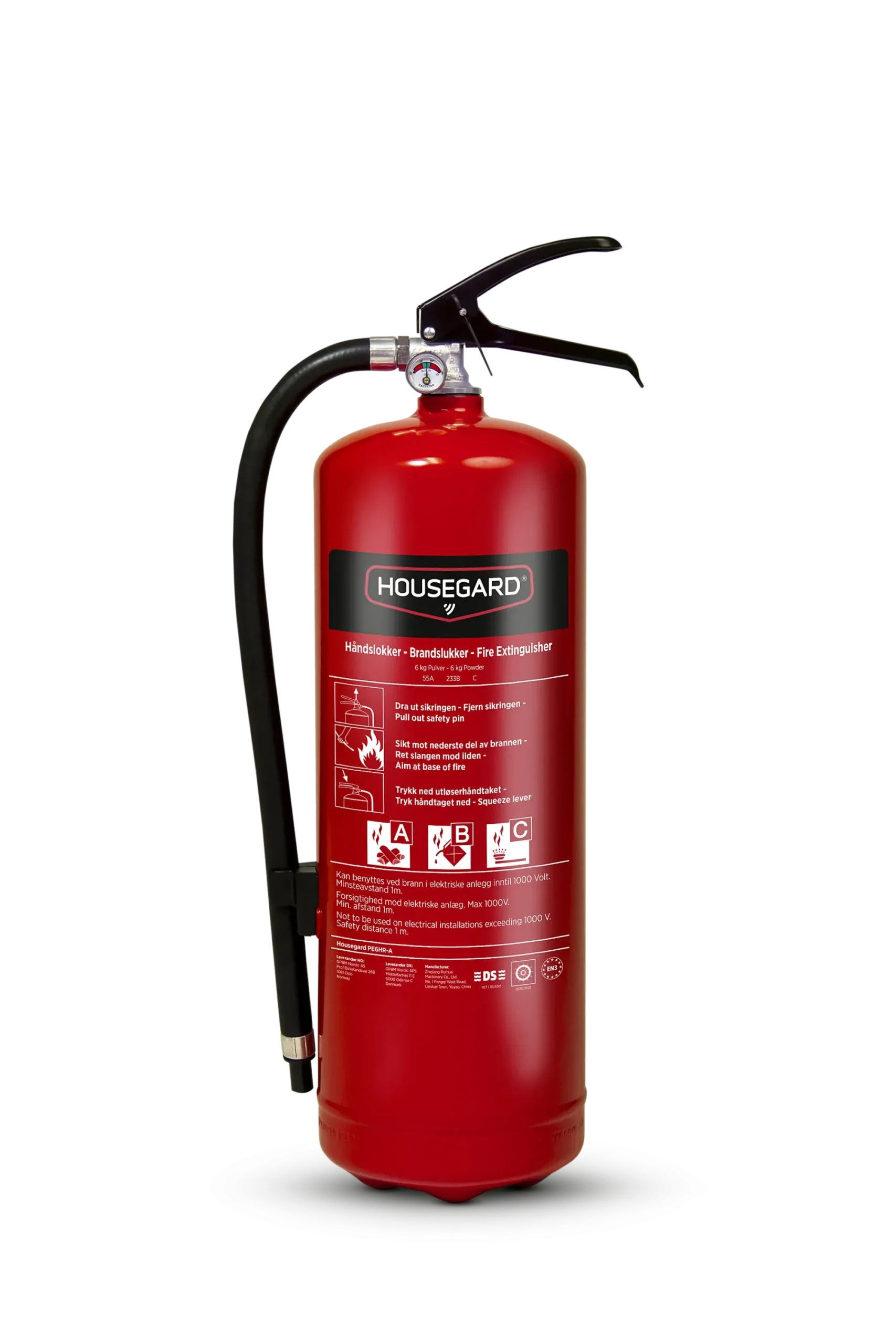 Brannslukker 6kg Pulver 55A-Housegard Best