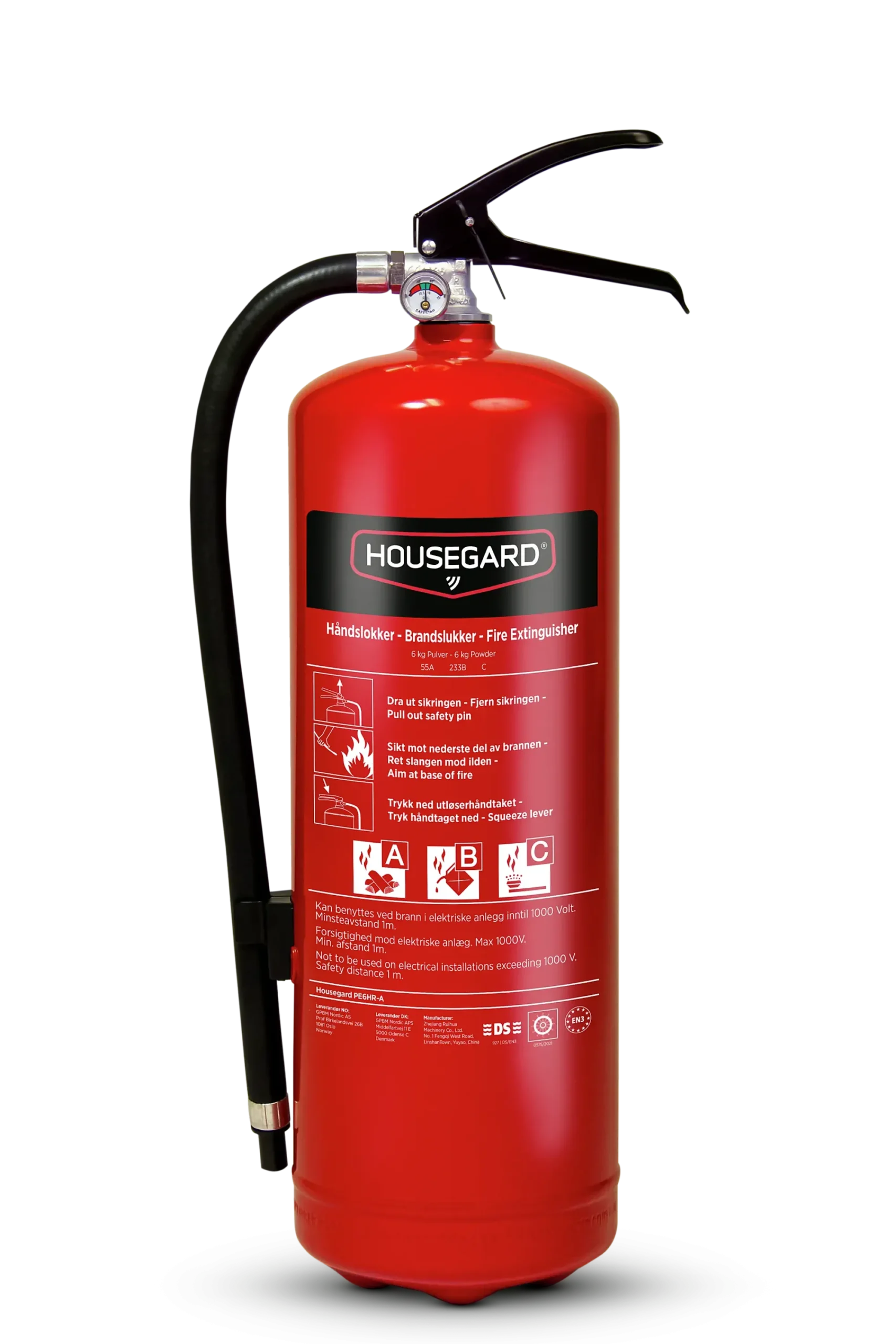 Brannslukker 6kg Pulver 55A-Housegard Best