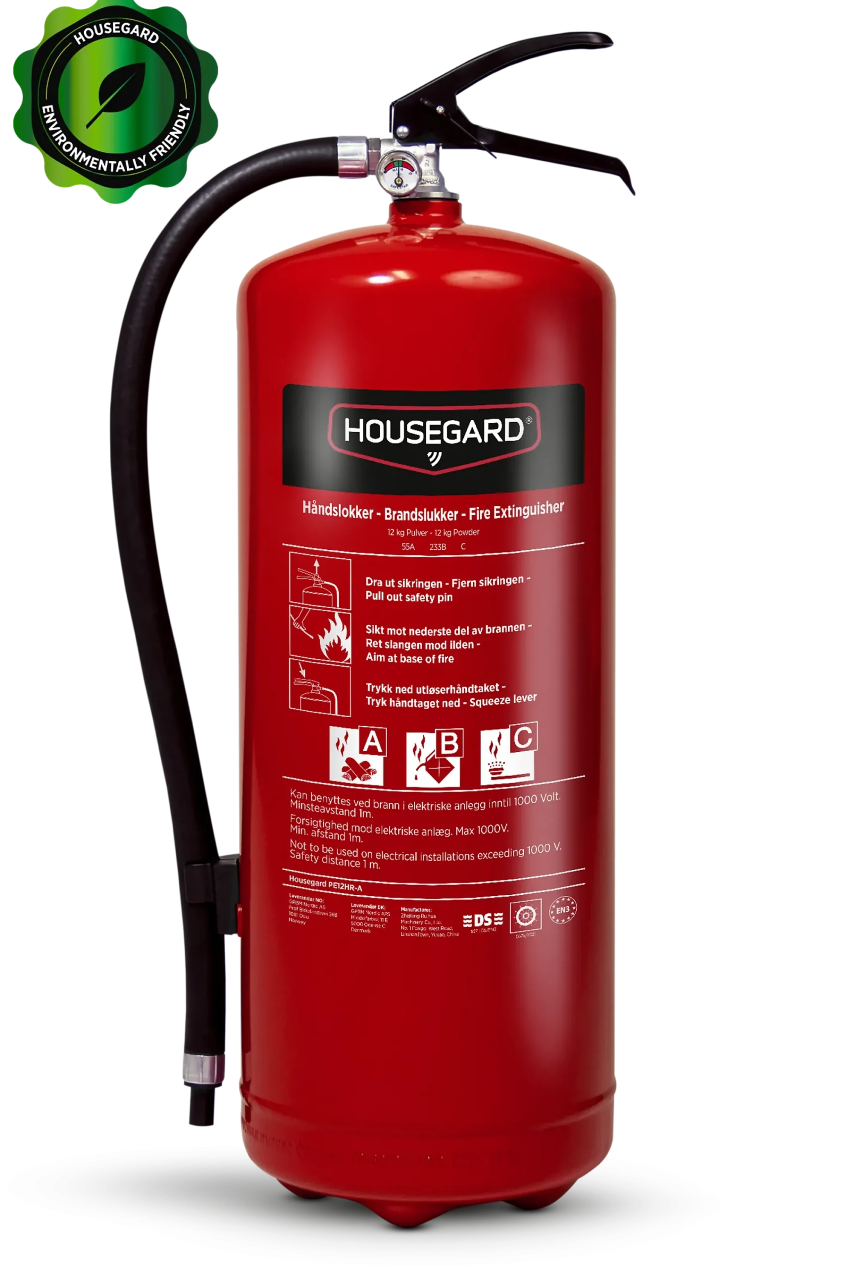 Brannslukker pulver 12kg-Housegard