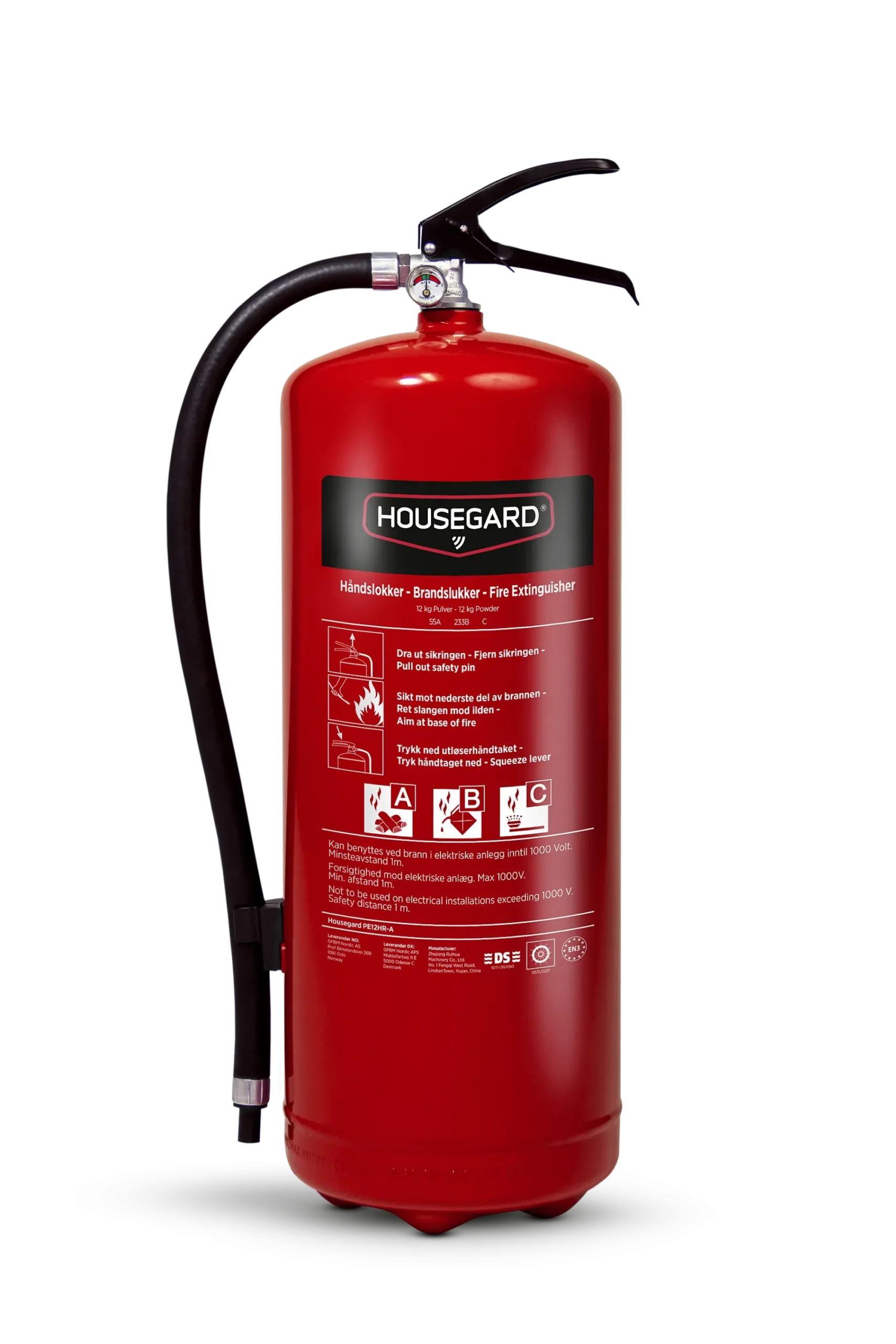 Brannslukker pulver 12kg-Housegard