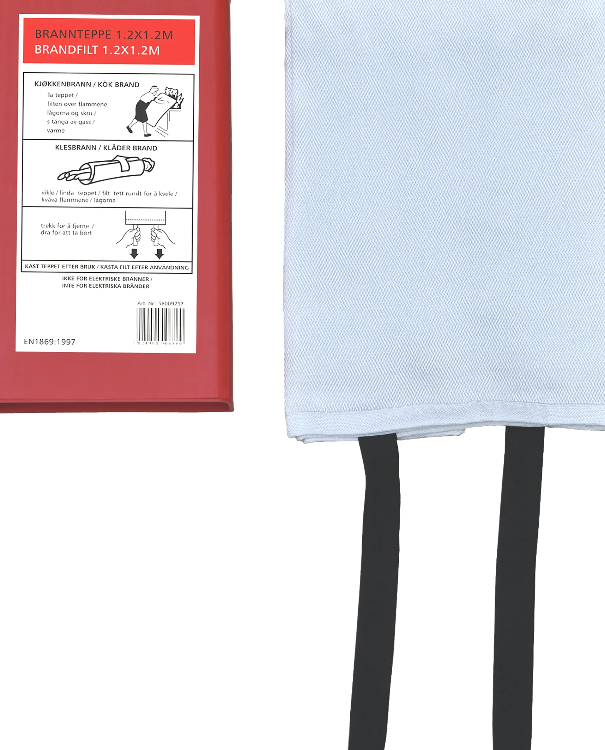 Brannteppe 1,2x1,2m- Online